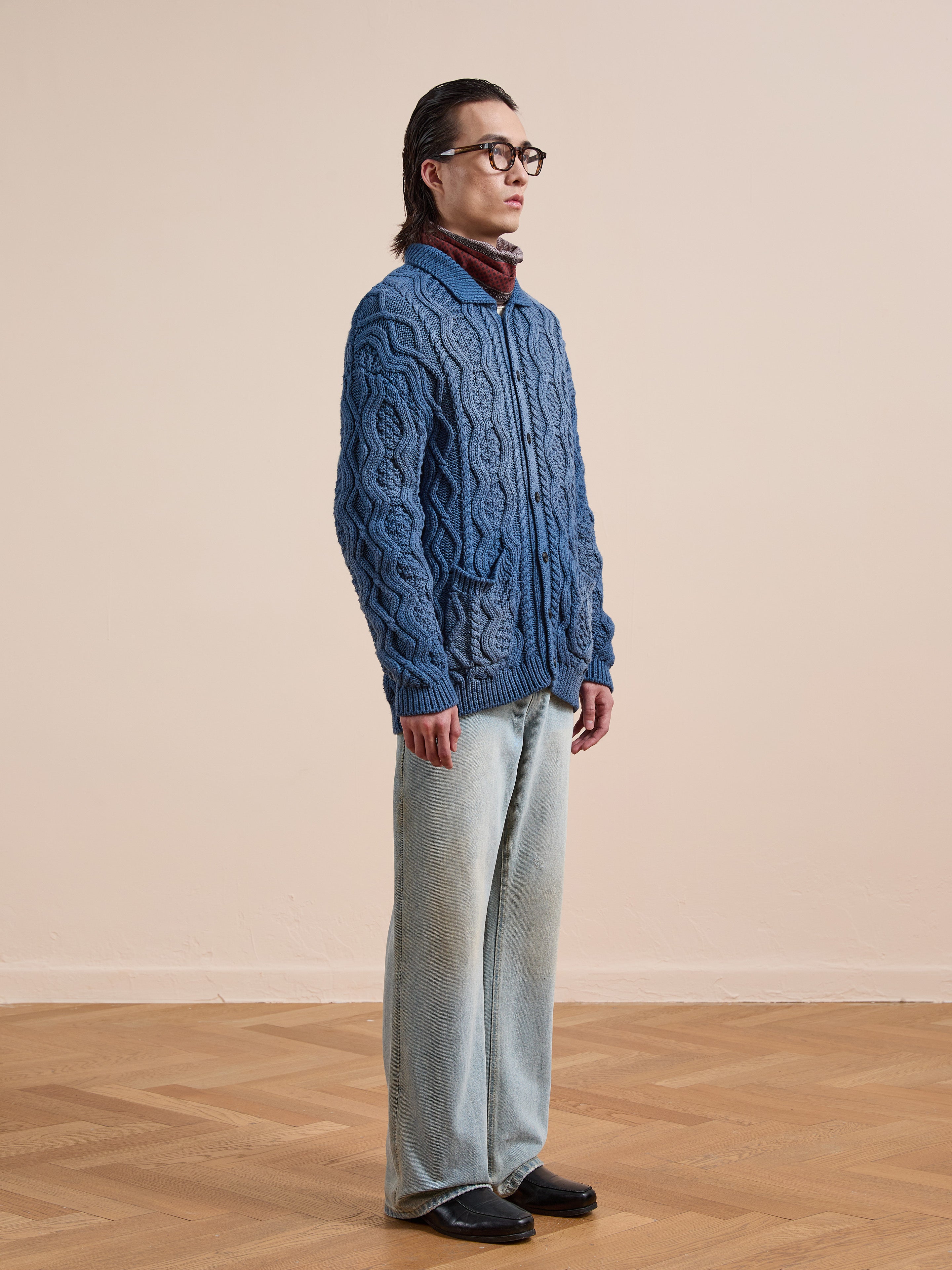 Cable Knit Buttoned Cardigan | Modern Menswear by yycbvcnbmmnbm