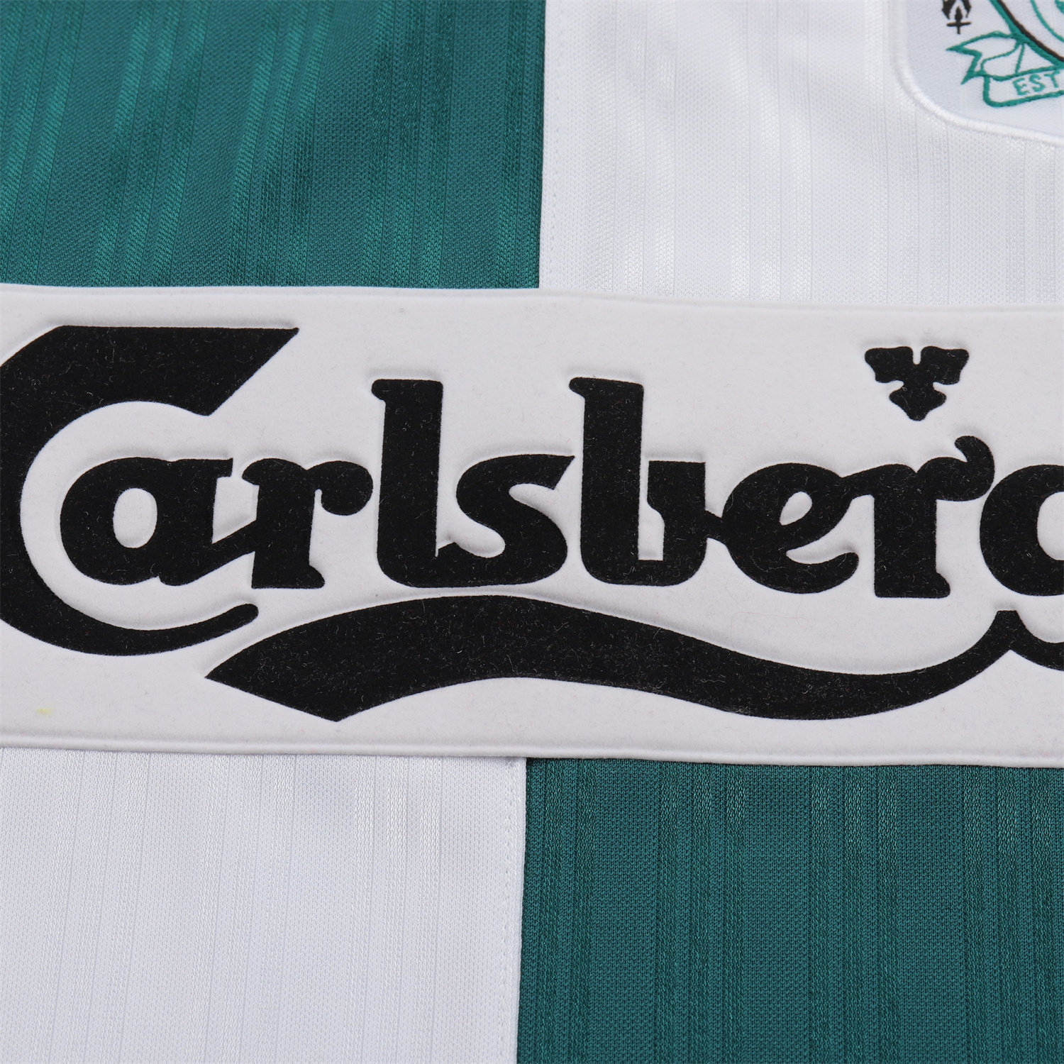 AlphaJersey-Retro Liver.pool 1995-96 Away White And Green Kids Kit