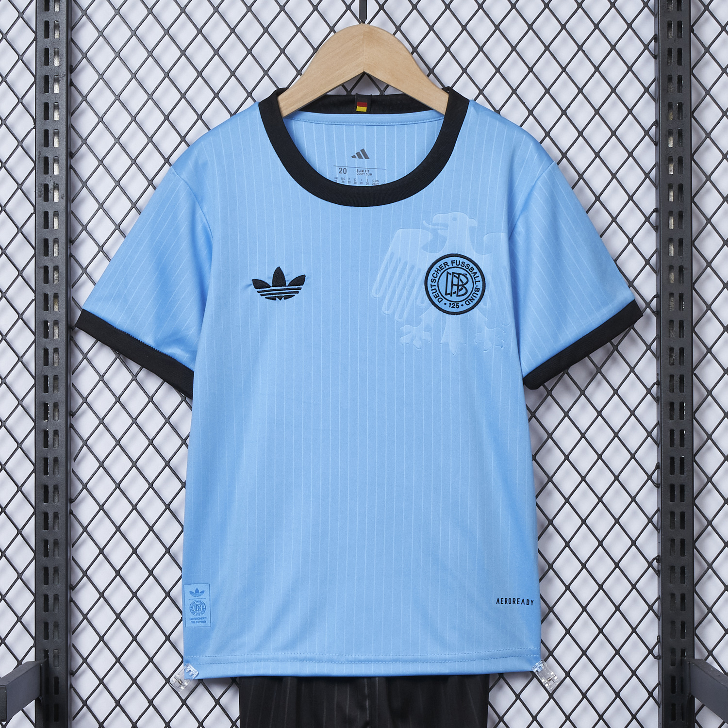 AlphaJersey-Germany 2025 125-Year Anniversary Blue Goalkeeper Kids Kit