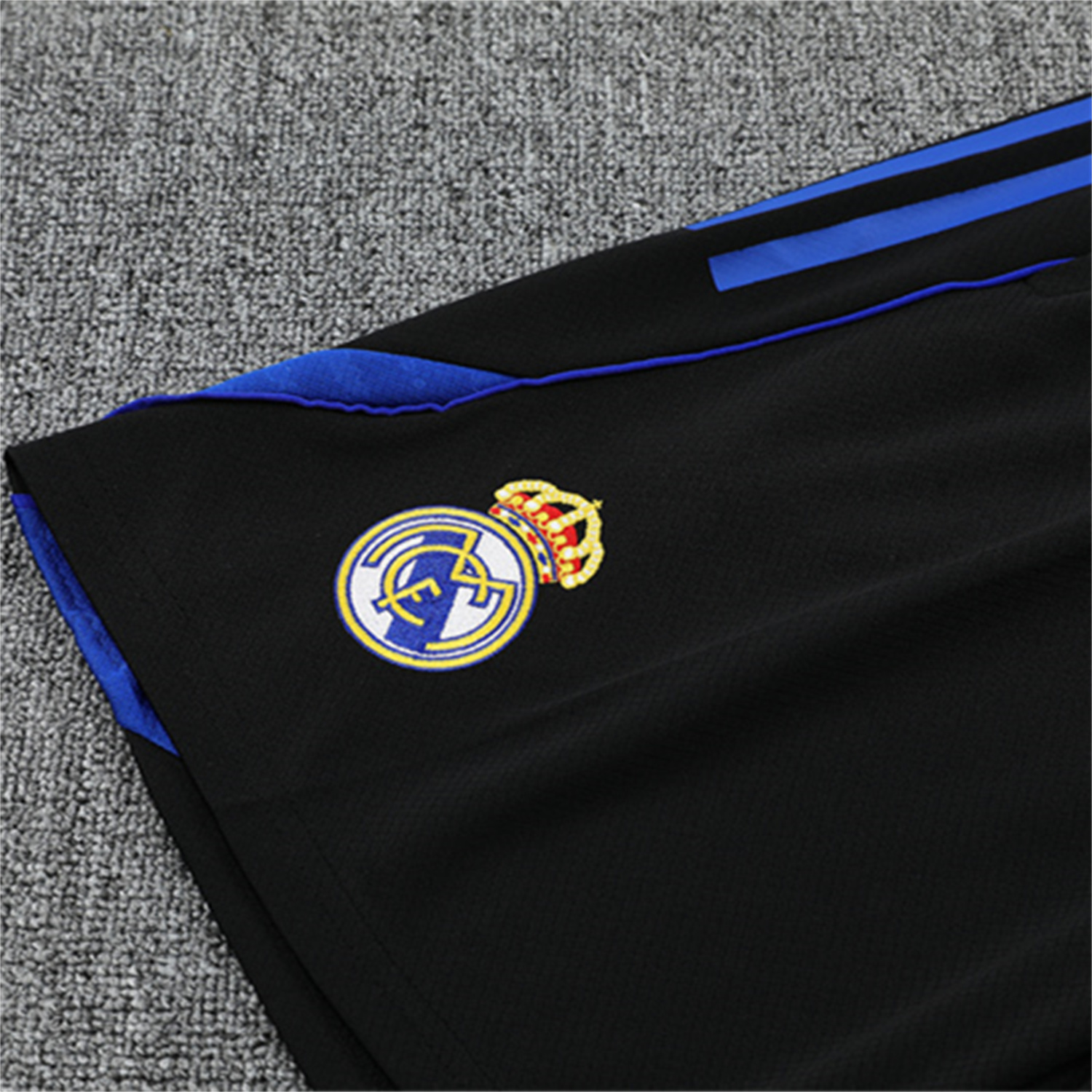 AlphaJersey-Real Madrid 25-26 Short-Sleeve Training Set - Blue Black Dragon Top & Black Shorts
