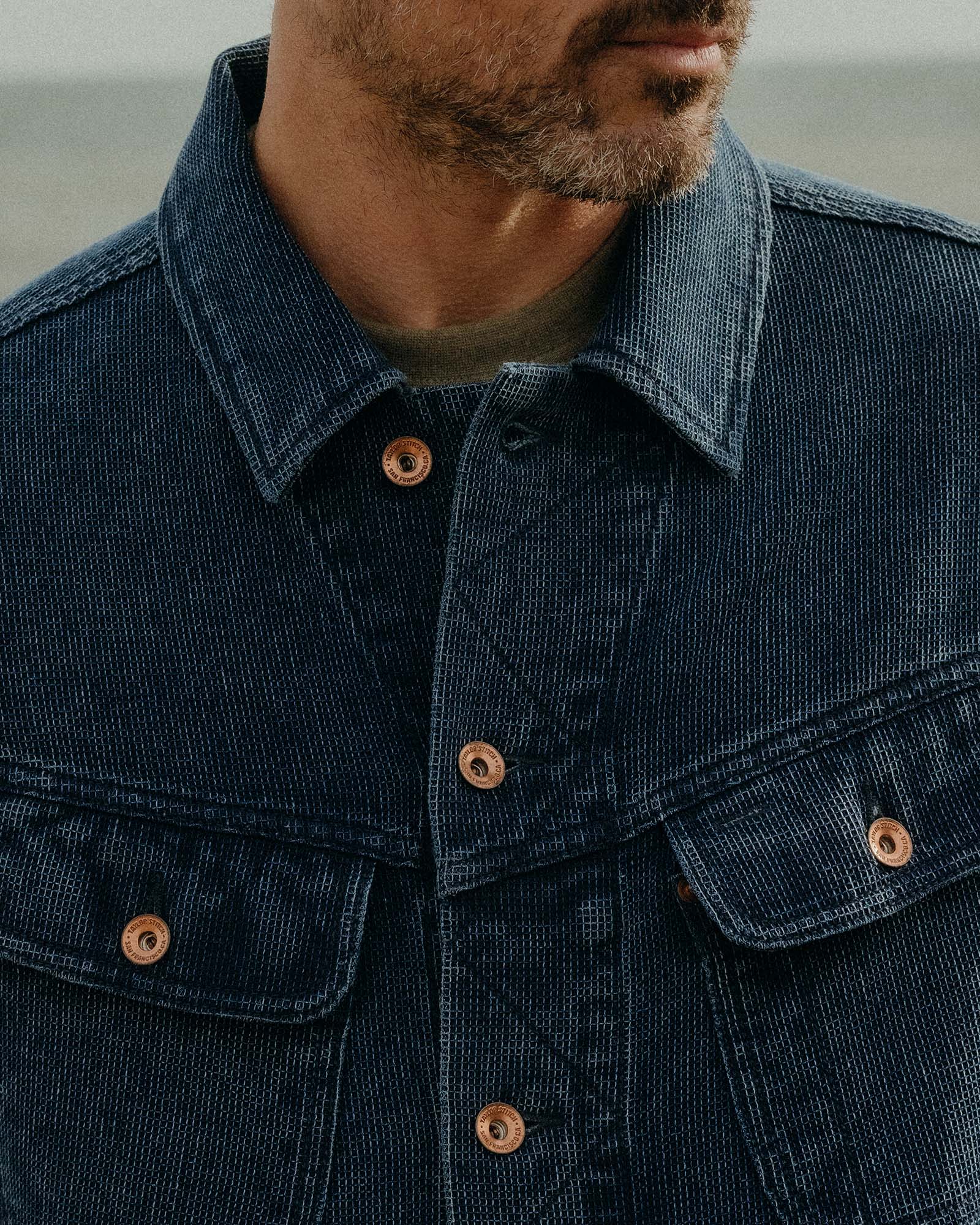 The Long Haul Jacket in Rinsed Indigo Waffle | Modern Menswear by yycbvcnbmmnbm