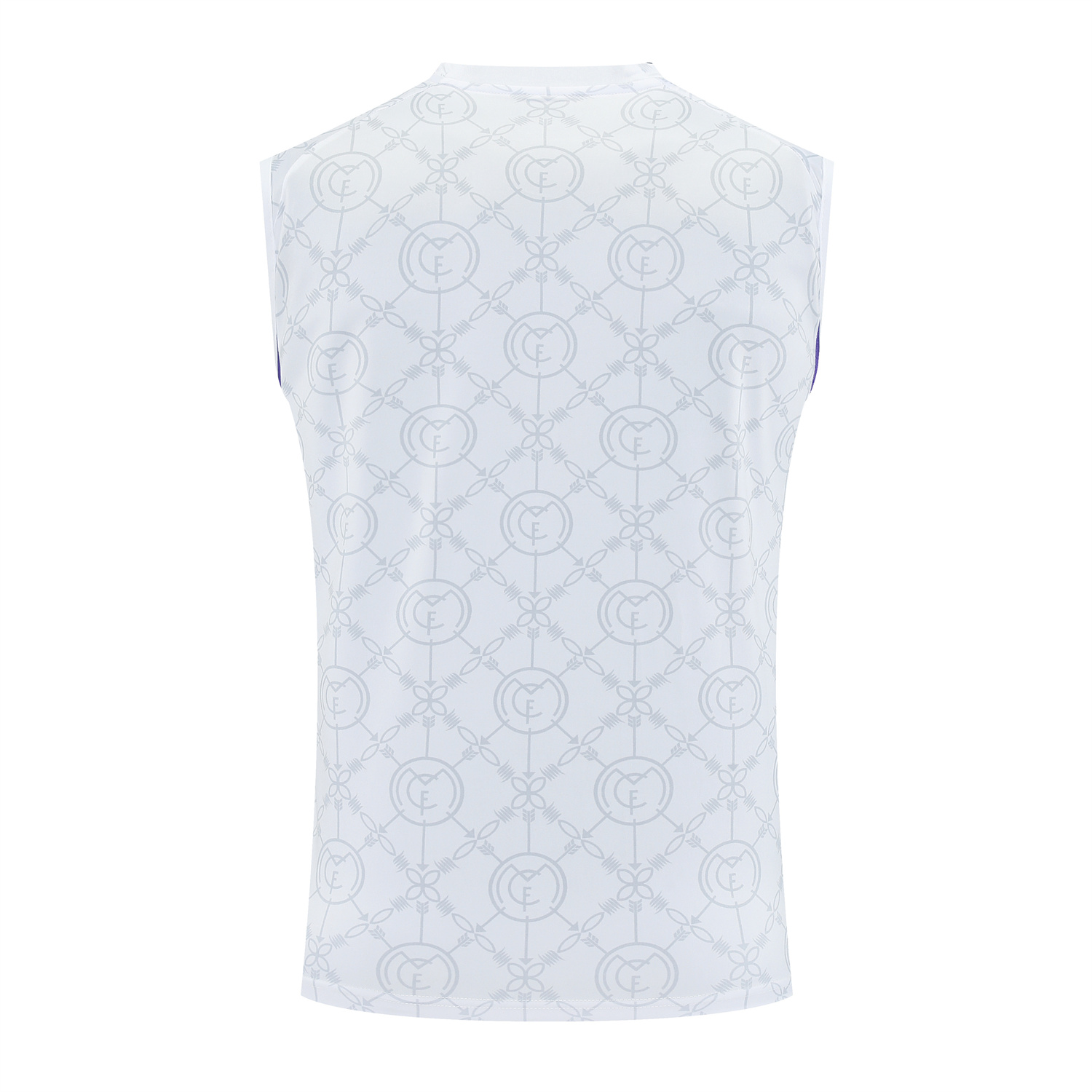 AlphaJersey-Real Madrid 25-26 Vest Training Set - Blue Edge White Vest & Black Shorts