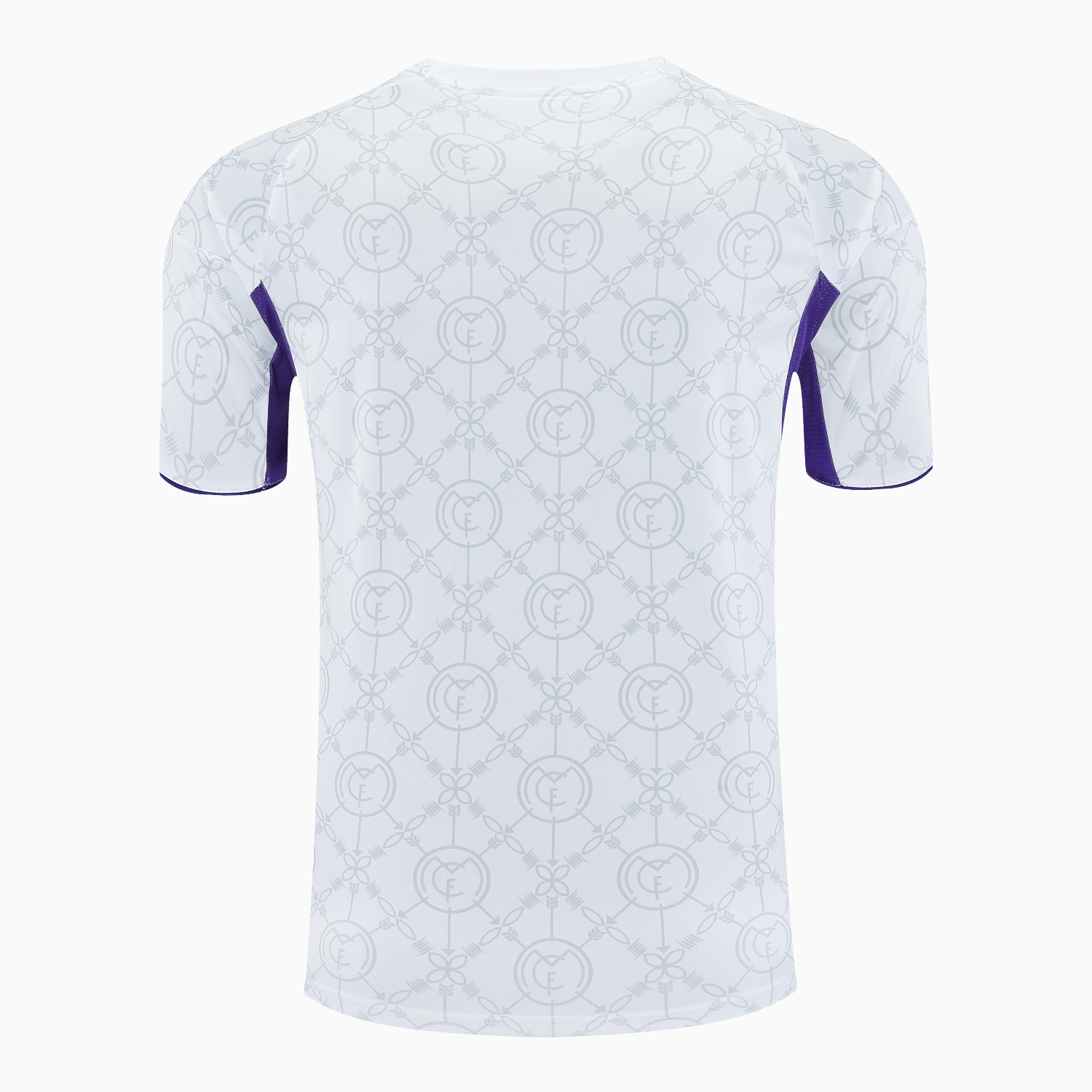 AlphaJersey-Real Madrid 25-26 Short-Sleeve Training Set - Blue Edge White Top & Black Shorts