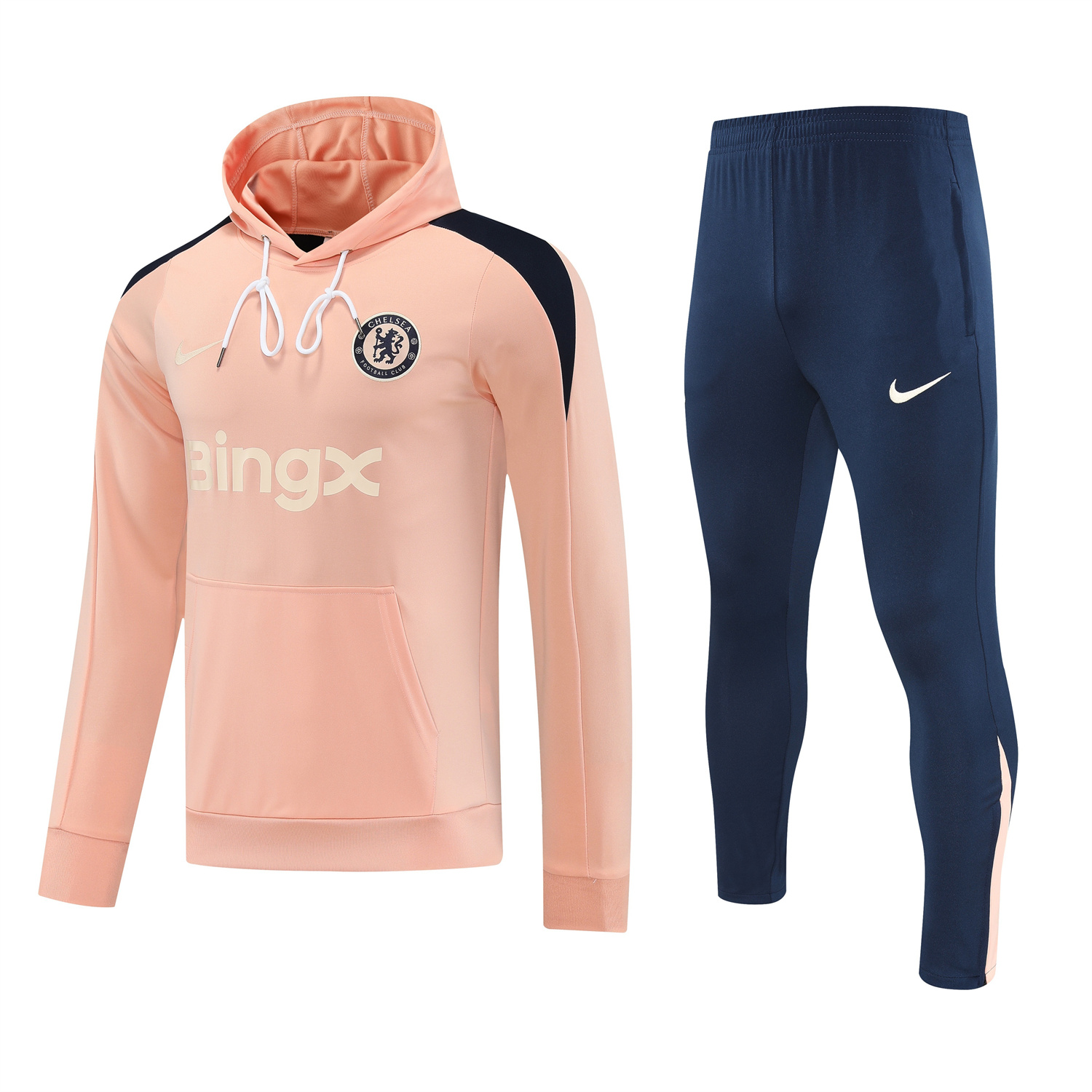 AlphaJersey-C.H.E.L.S.E.A 25-26 Traning Hoodie Set - Pink With Royal Blue