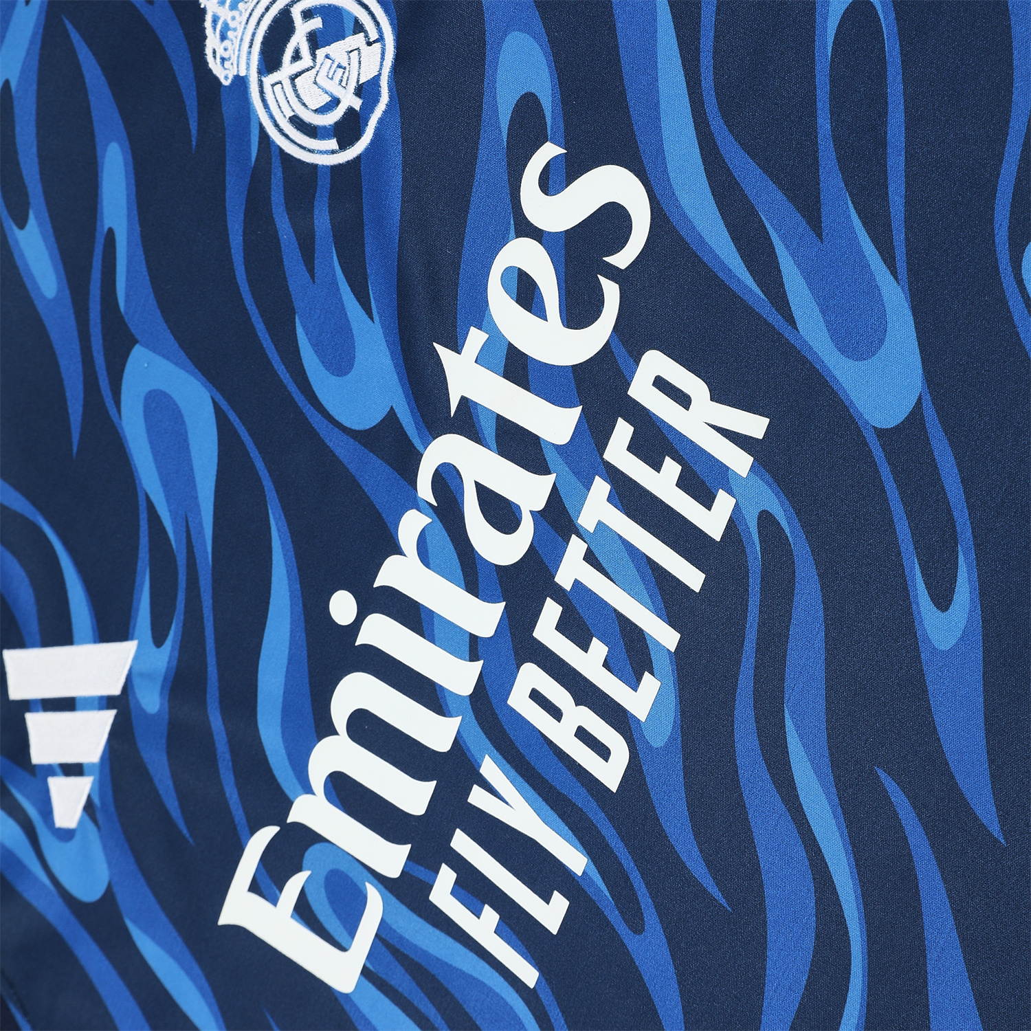 AlphaJersey-Real Madrid 25-26 Vest Training Set - Blue Water Pattern Top & Deep Blue Shorts