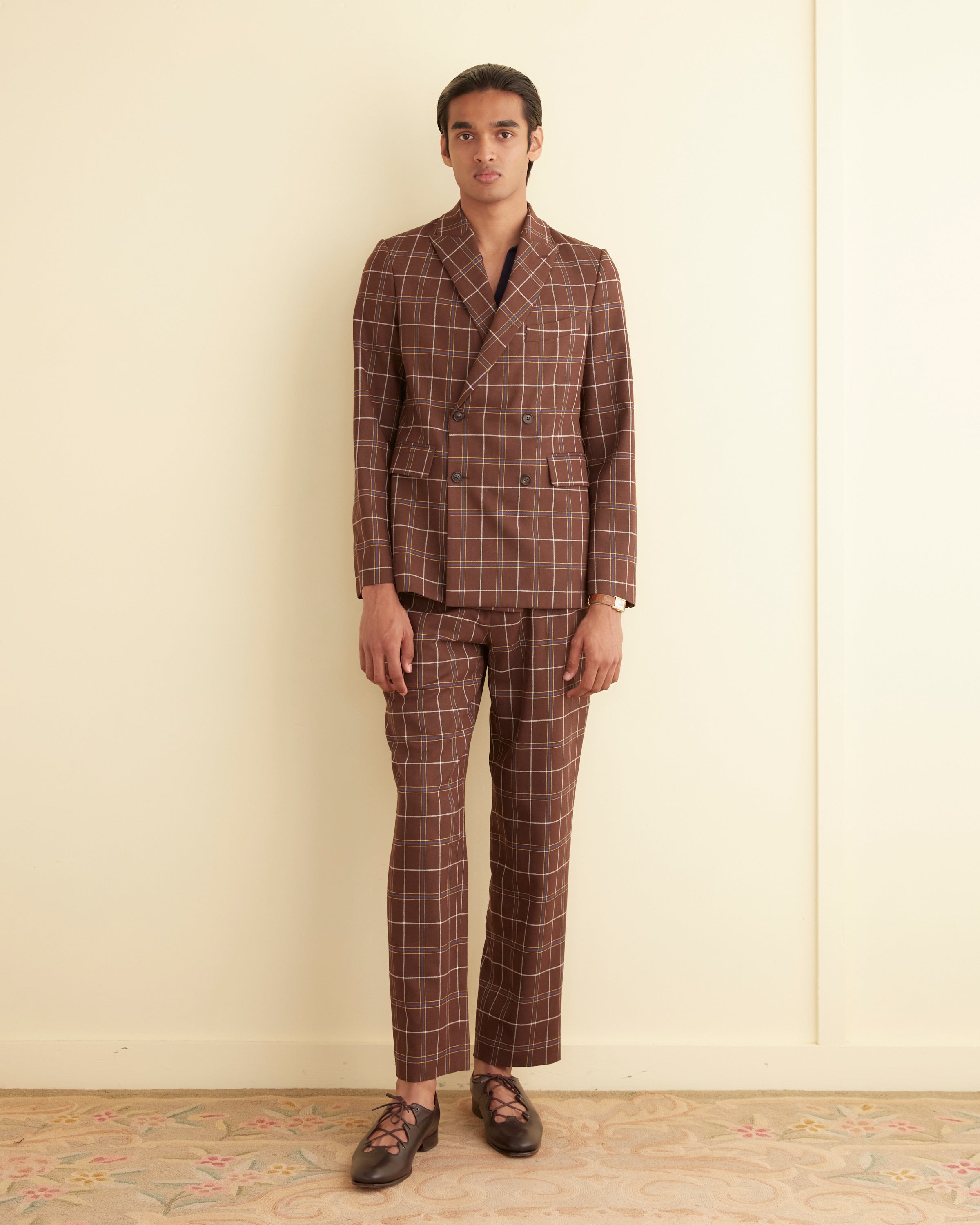 Dunham Plaid Double-Breasted Suit Jacket | Modern Menswear by yycbvcnbmmnbm