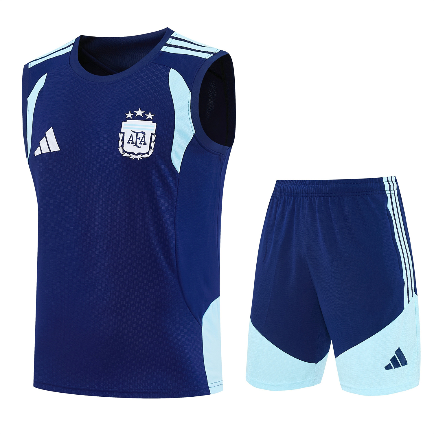 AlphaJersey-Argentina 2026 Vest Training Set - Dark Blue Vest and Shorts