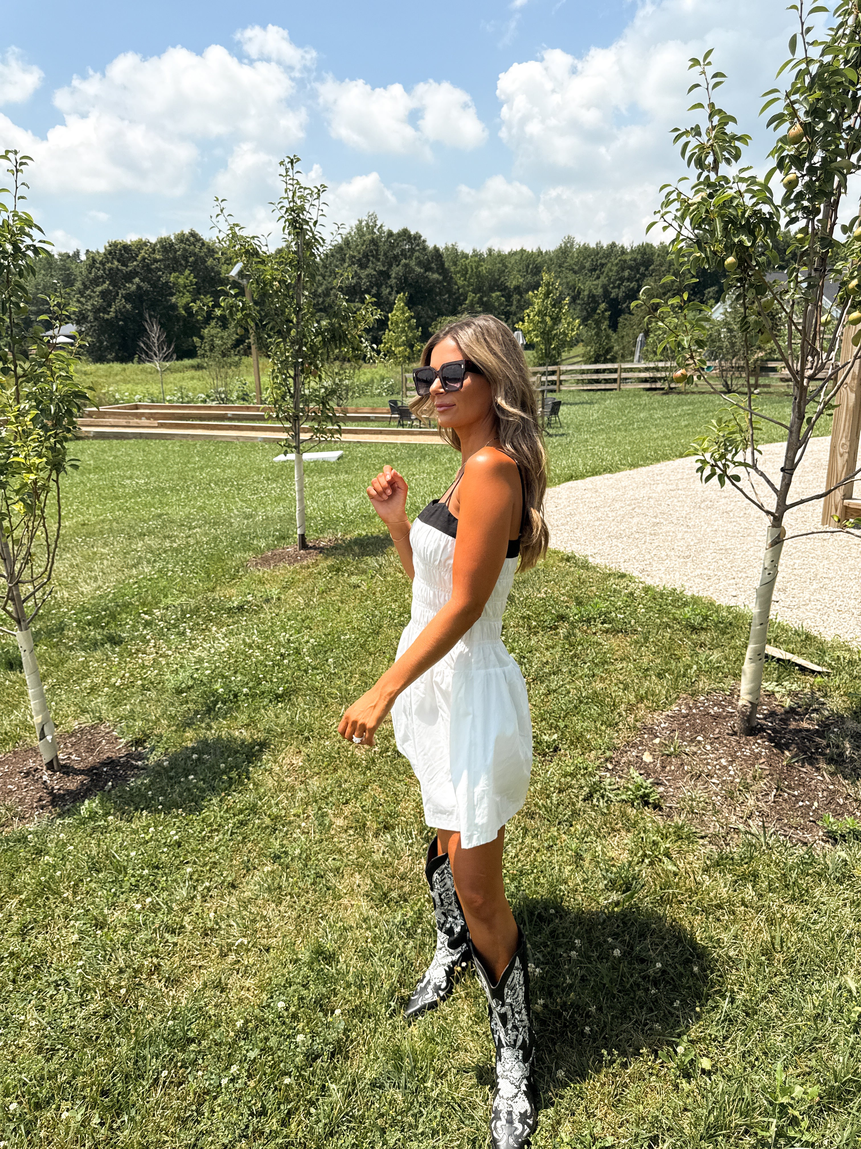 Black/White Smocked Mini Dress | Elegant Women's Fashion by coolavocek