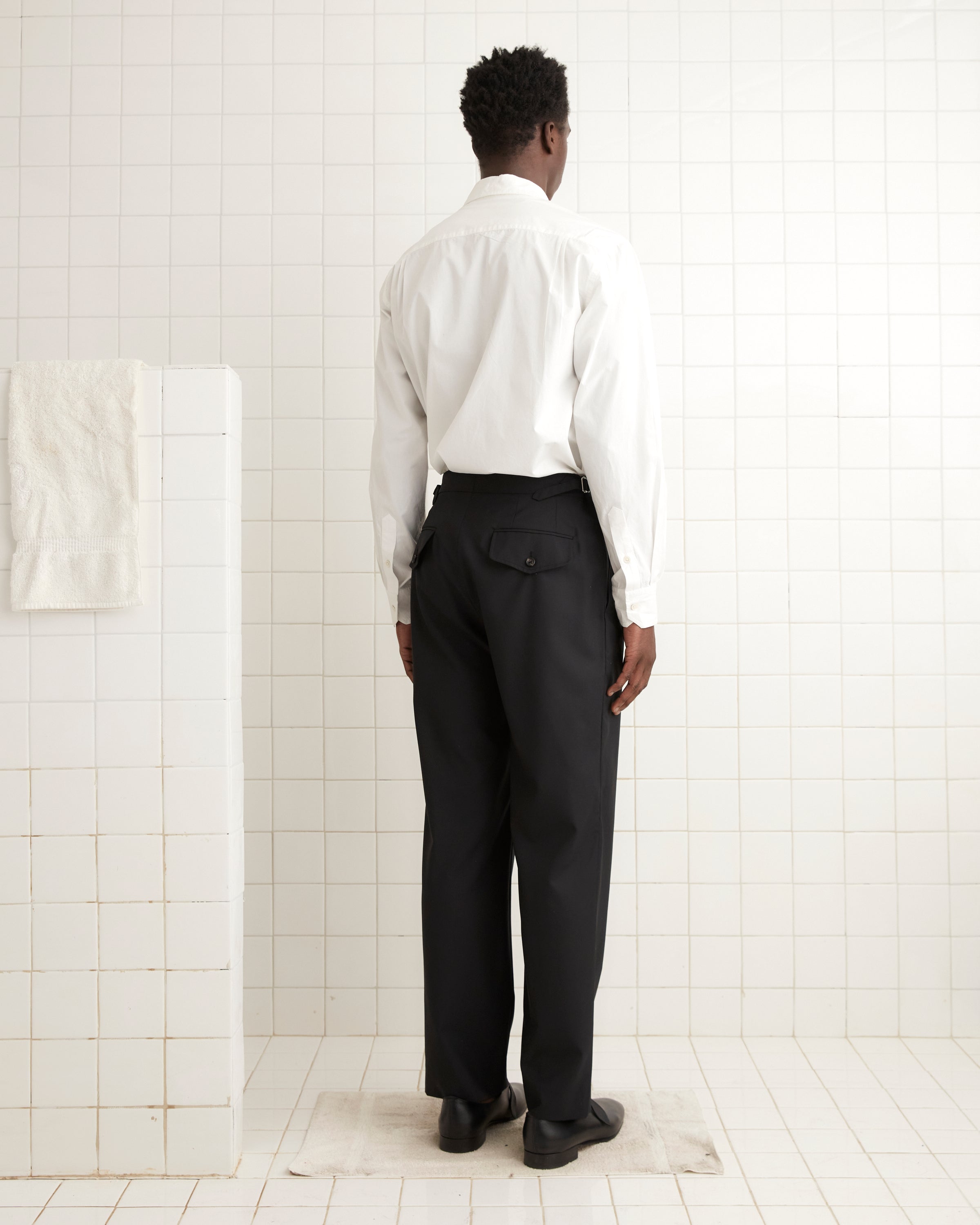 Tropical Wool Double-Button Trousers | Modern Menswear by yycbvcnbmmnbm