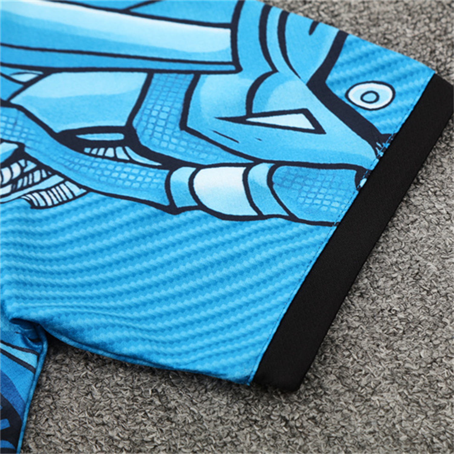 AlphaJersey-Napoli 25-26 Short-Sleeve Training Set - Blue Mecha Top & Black Shorts