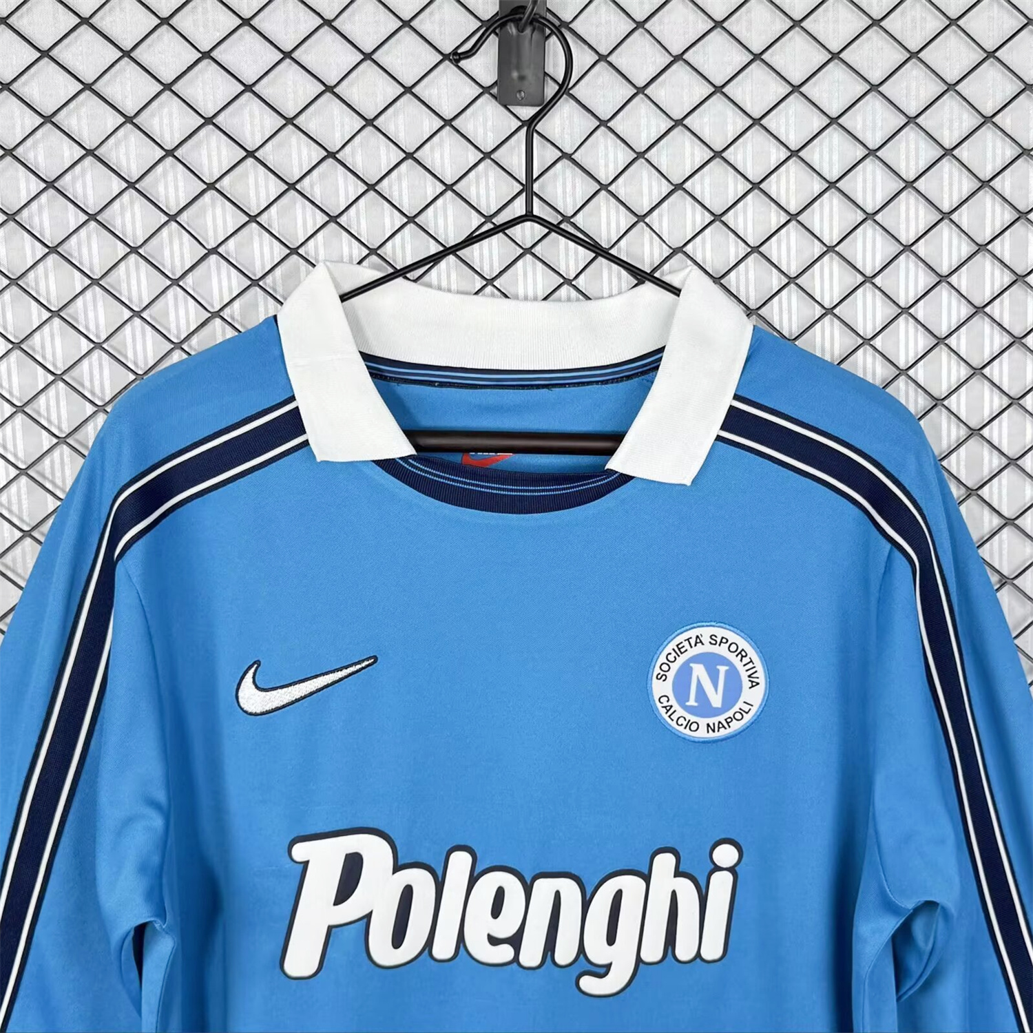 AlphaJersey-Retro Napoli 1998-99 Home Long Sleeves Blue Jersey