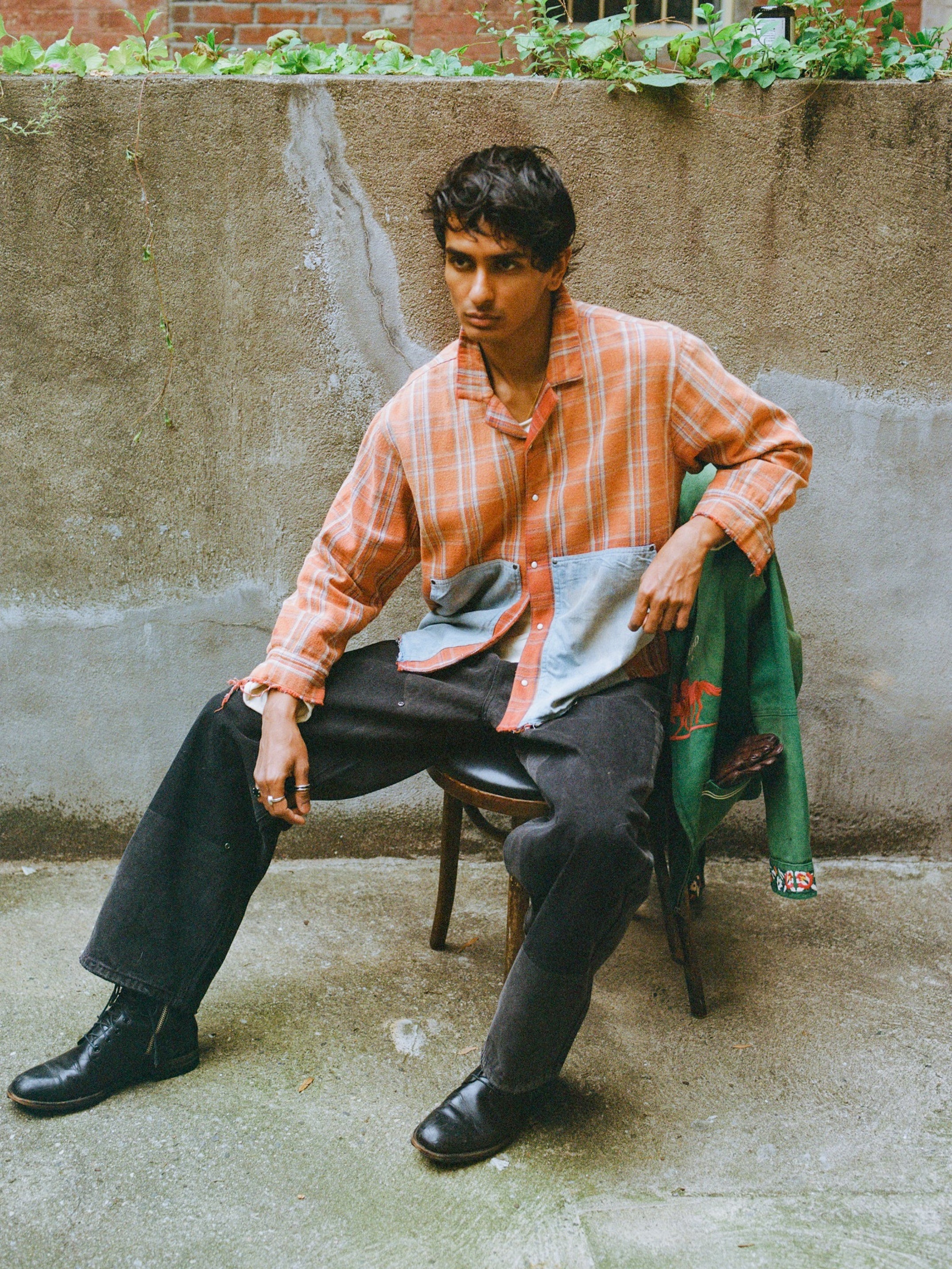 Plaid Denim Shirt | Modern Menswear by yycbvcnbmmnbm
