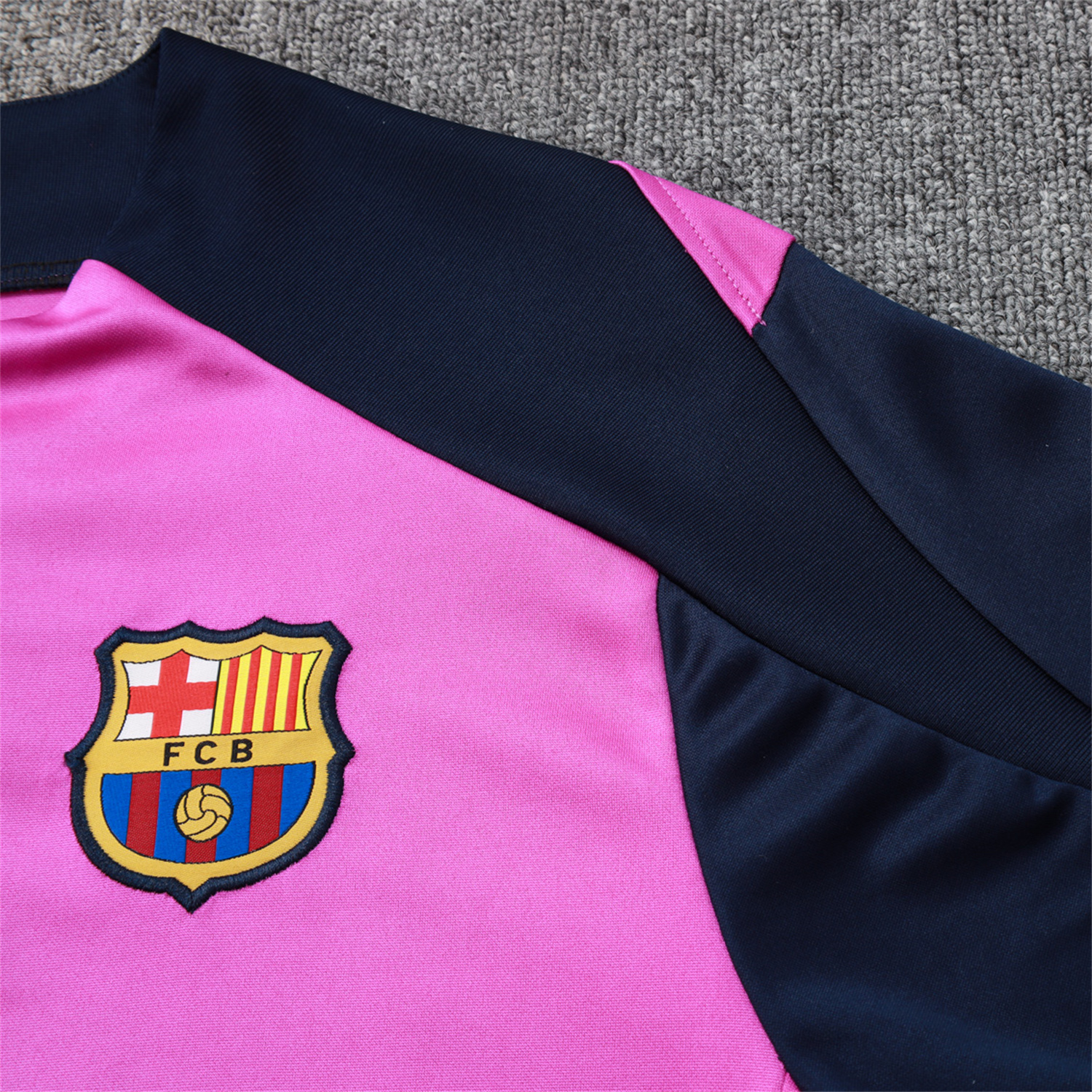 AlphaJersey-Barcelona 25-26 Long Sleeve Training Set - Purple Top and Deep Blue Pants