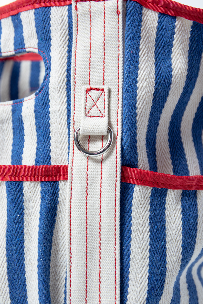 Ty Blue Varsity Stripe Tote | Elegant Women's Fashion by coolavocek