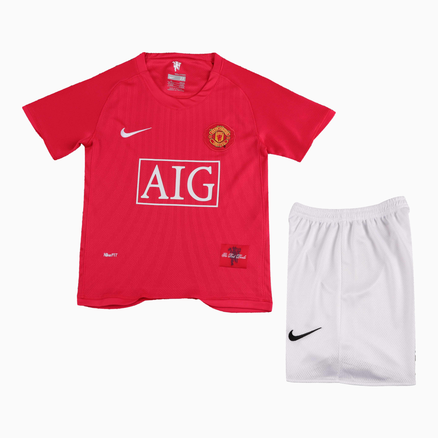 AlphaJersey-Retro Manchester United 2007-08 Home Kids Kit