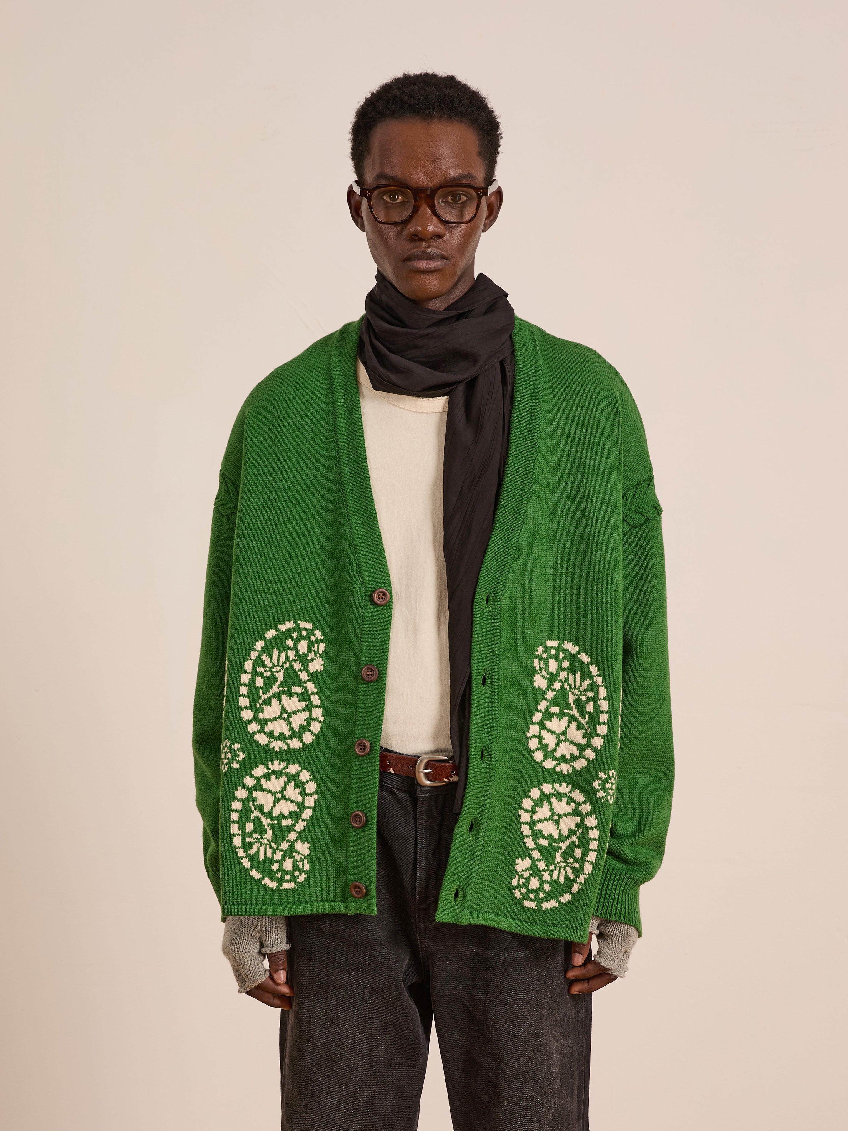 Paisley Knit Cardigan | Modern Menswear by yycbvcnbmmnbm