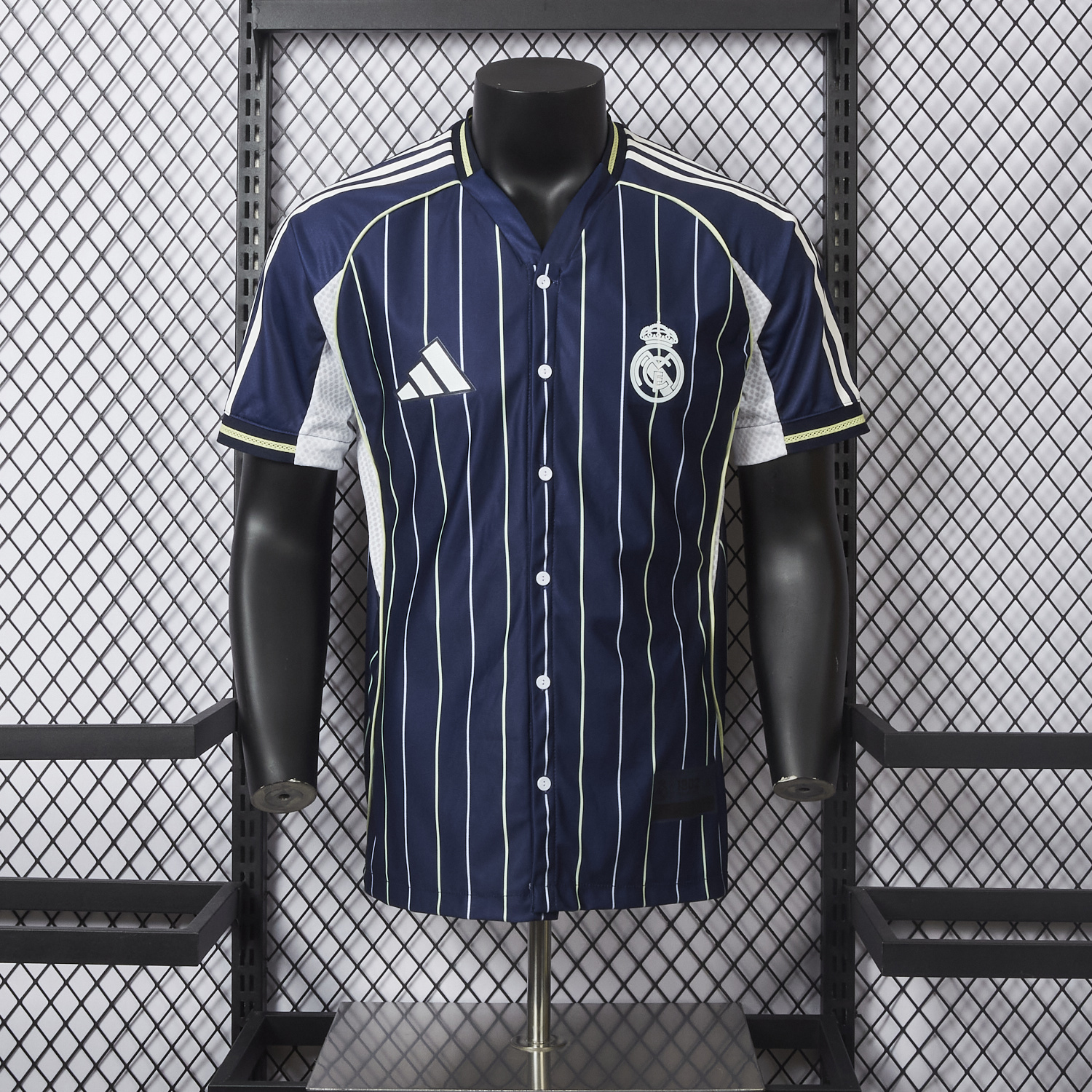 AlphaJersey-Real Madrid 25-26 Deep Blue Baseball Jersey - Player Version
