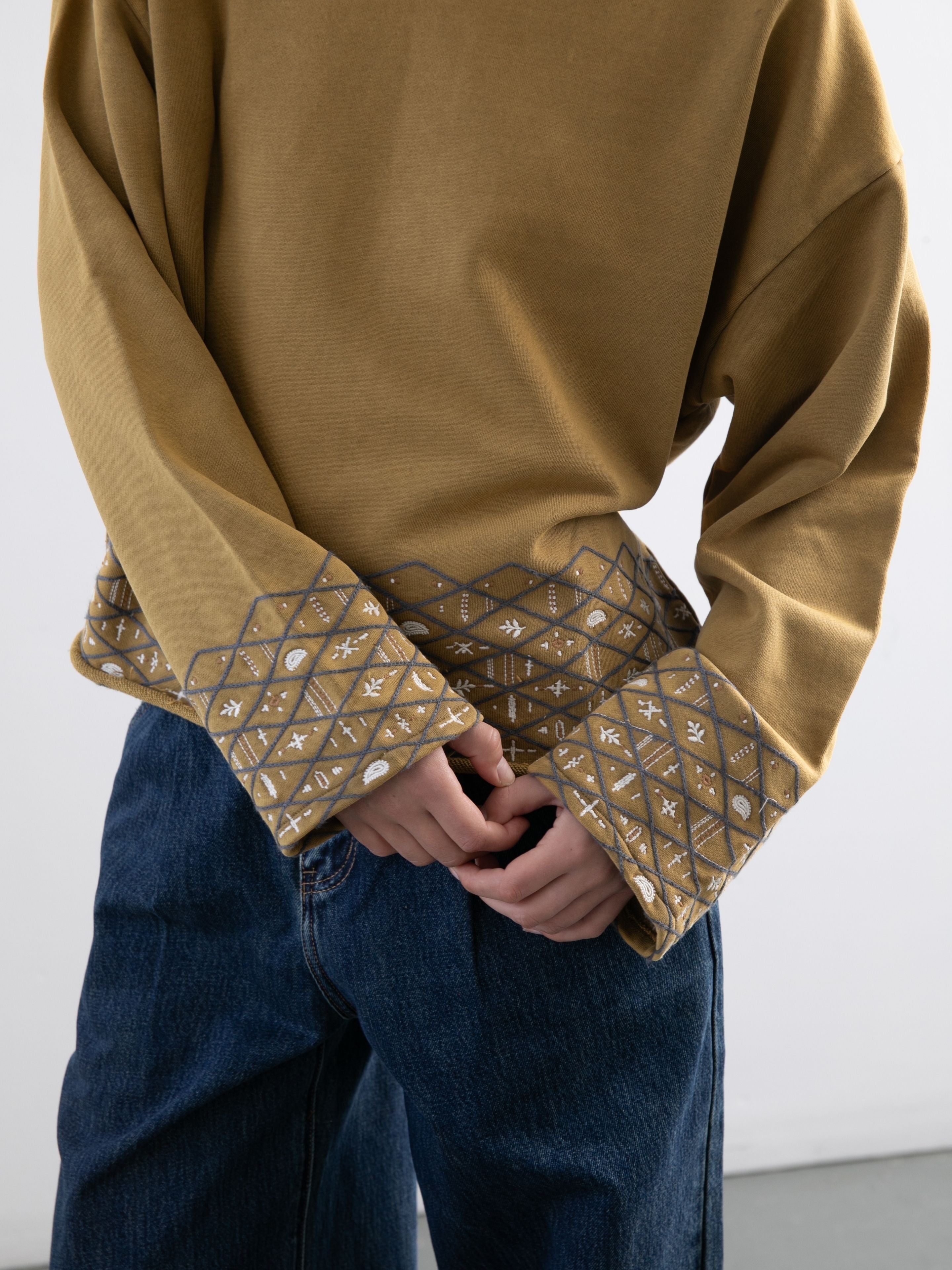 Embroidered Border Hoodie | Modern Menswear by yycbvcnbmmnbm