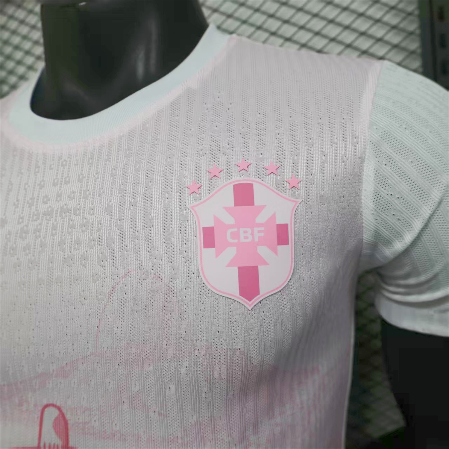 AlphaJersey-Brazil 25-26 Pink White Jesus Statue Special Jersey - Player Version