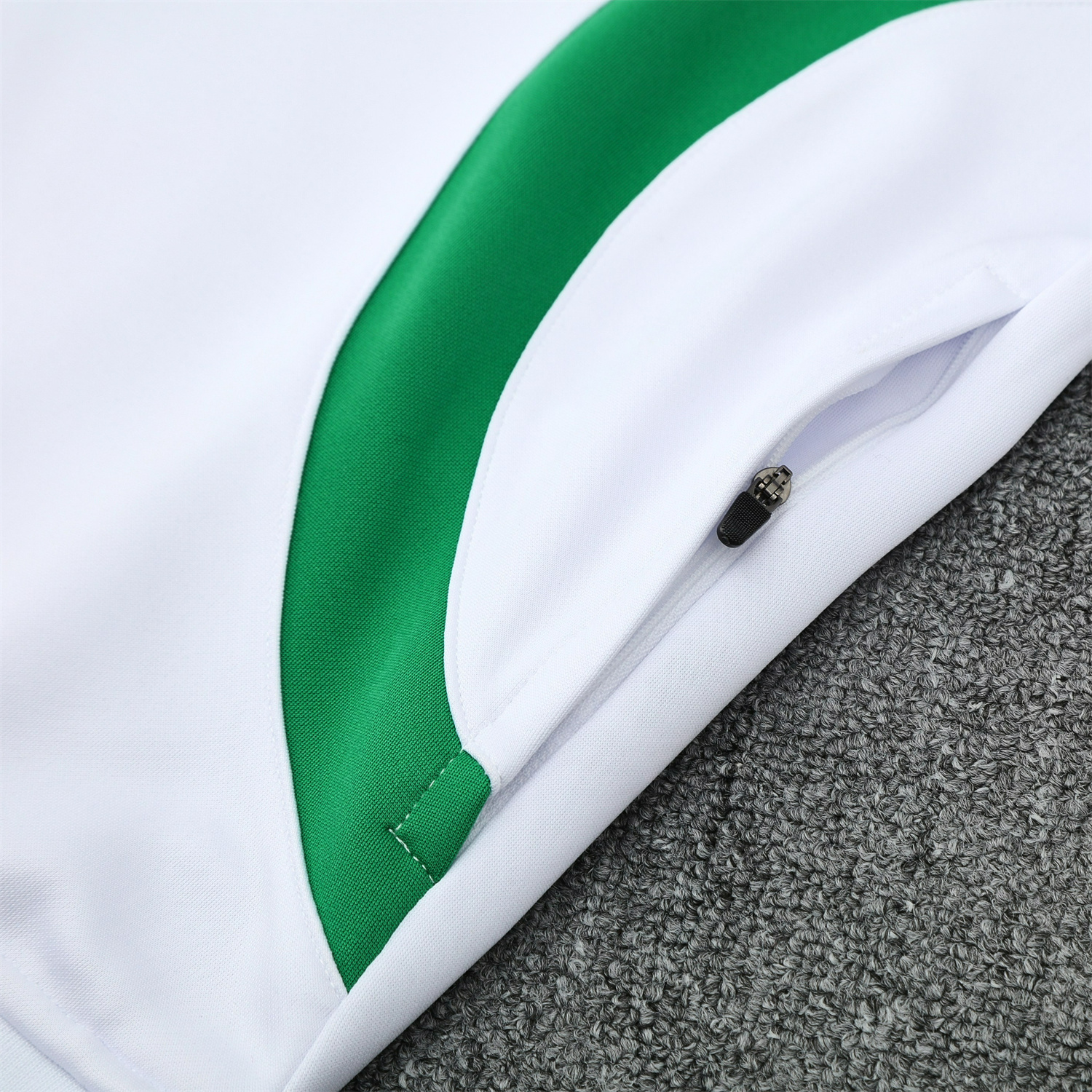 AlphaJersey-Senegal 25-26 Jacket Training Tracksuit - White Jackets & Green Pants