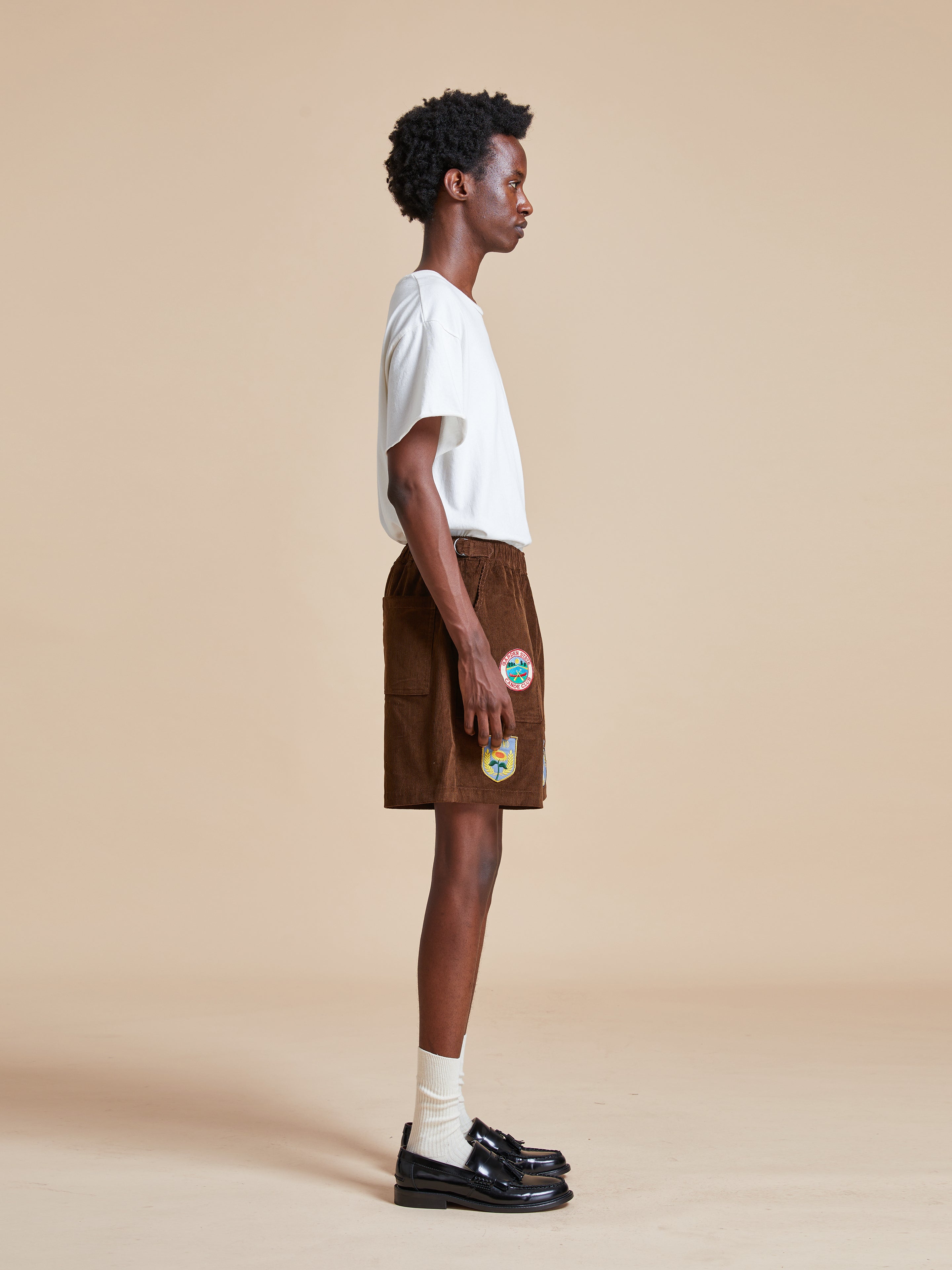 Canoe Multi Patch Corduroy Shorts | Modern Menswear by yycbvcnbmmnbm