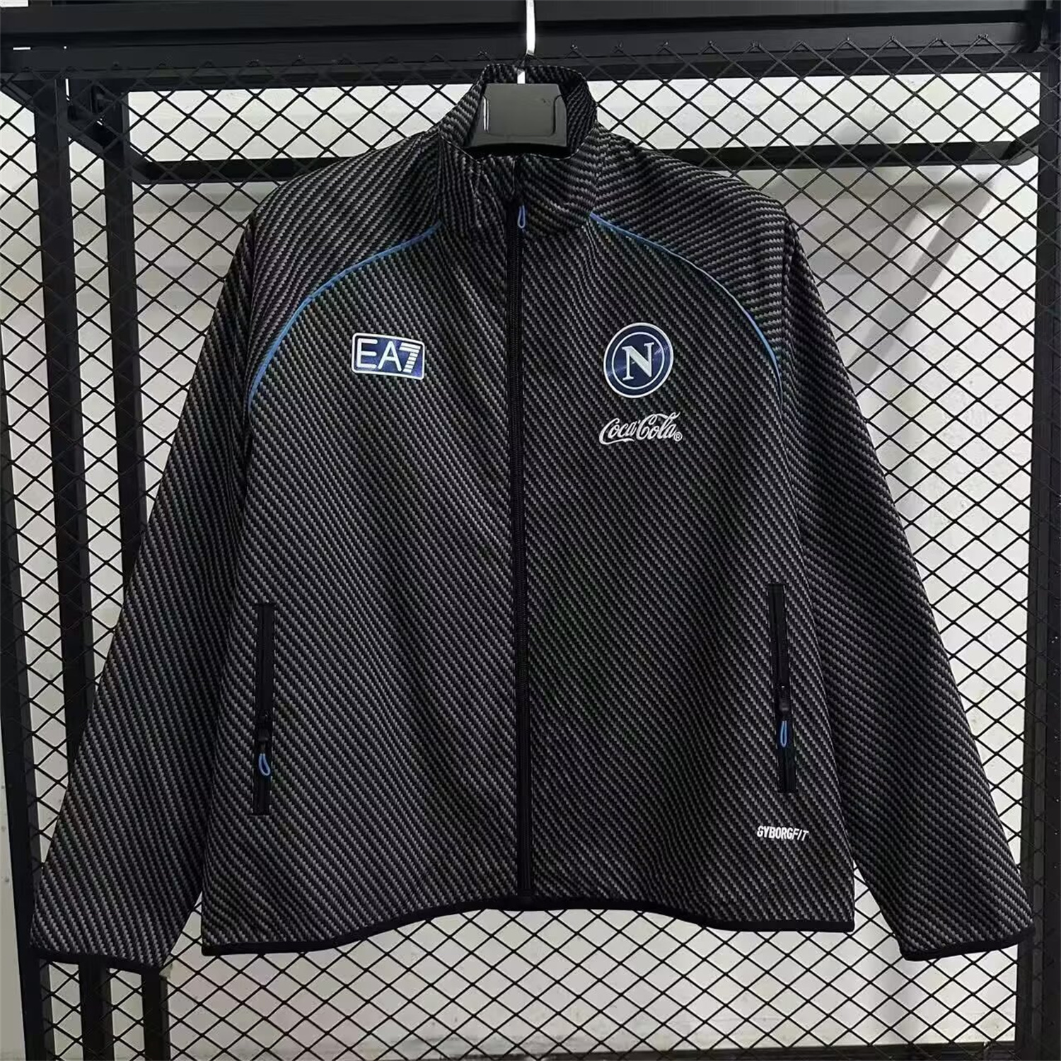 AlphaJersey-Napoli 25-26 Windbreaker Jacket - Black