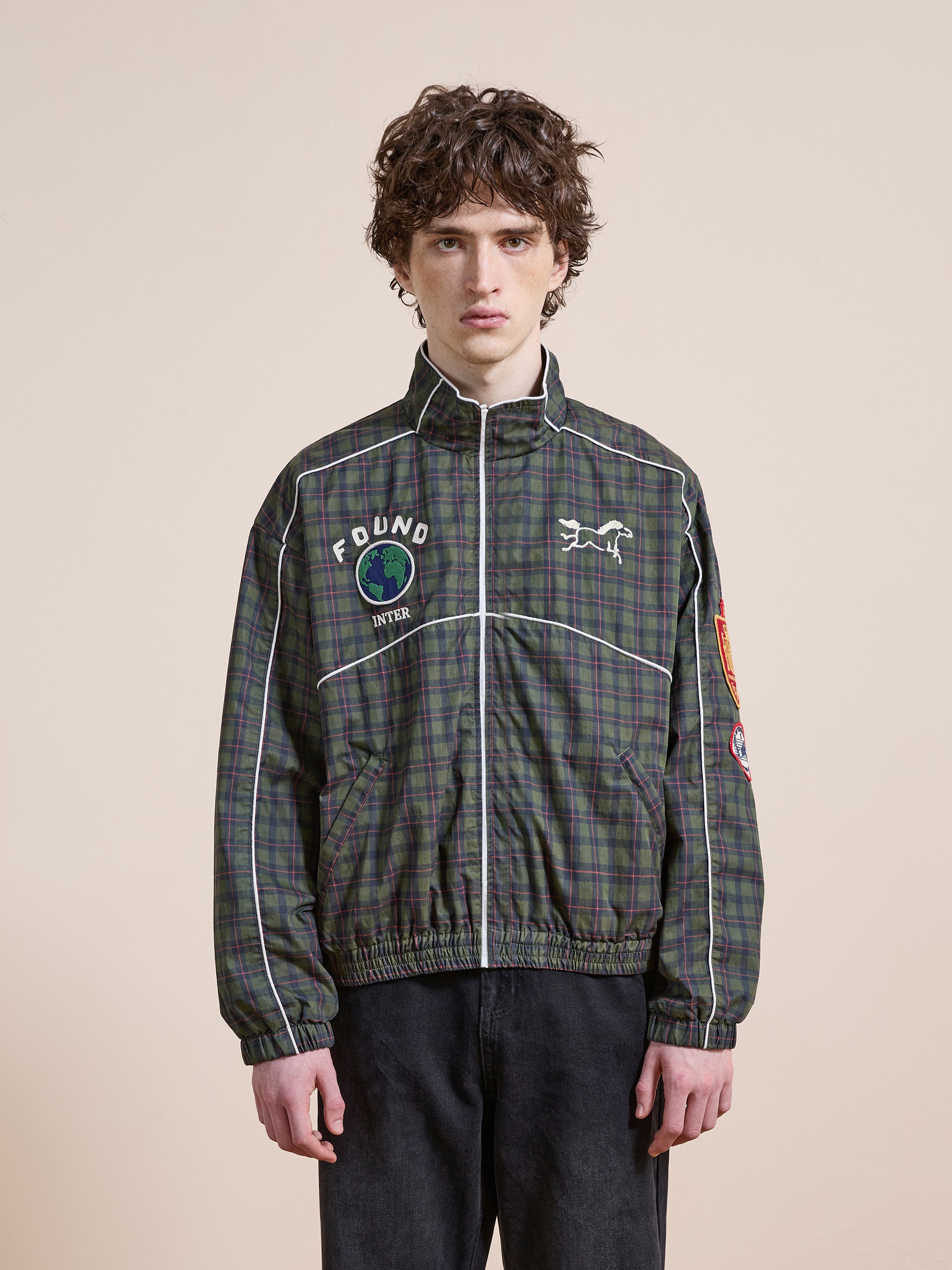 Forest Plaid Track Jacket | Modern Menswear by yycbvcnbmmnbm