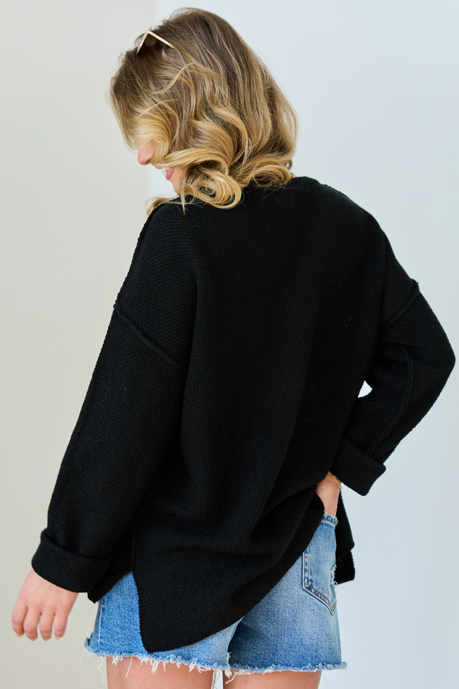 Blaire Black V-Neck Sweater SALE | Elegant Women's Fashion by coolavocek