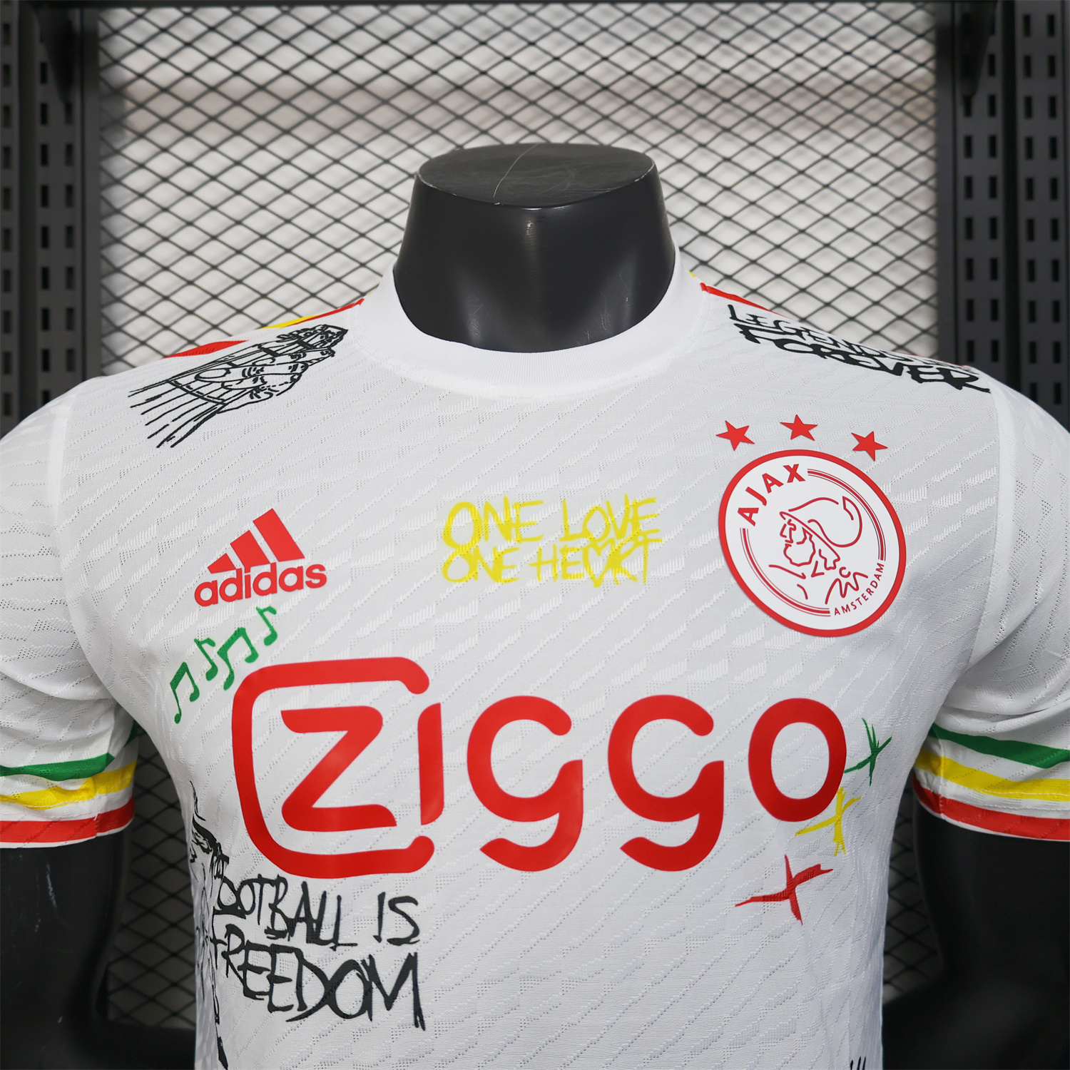 AlphaJersey-Ajax x B-O-B Marly 2025-26 40th White Special Edition Jersey - Player Version