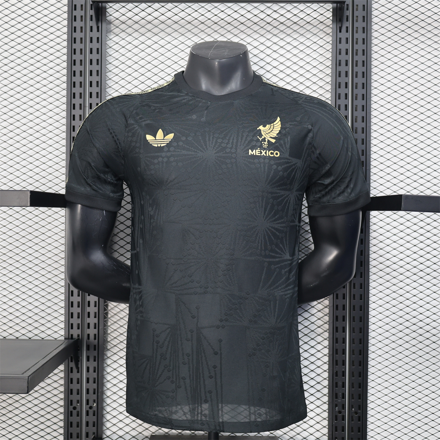 AlphaJersey-Mexico 2025 Gold Cup Black Special Edition Jersey - Player Version