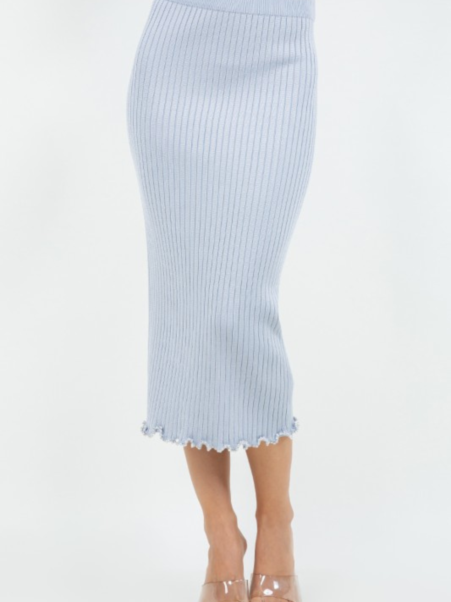 Beaded Edge Knit Skirt | Elegant Women's Fashion by coolavocek