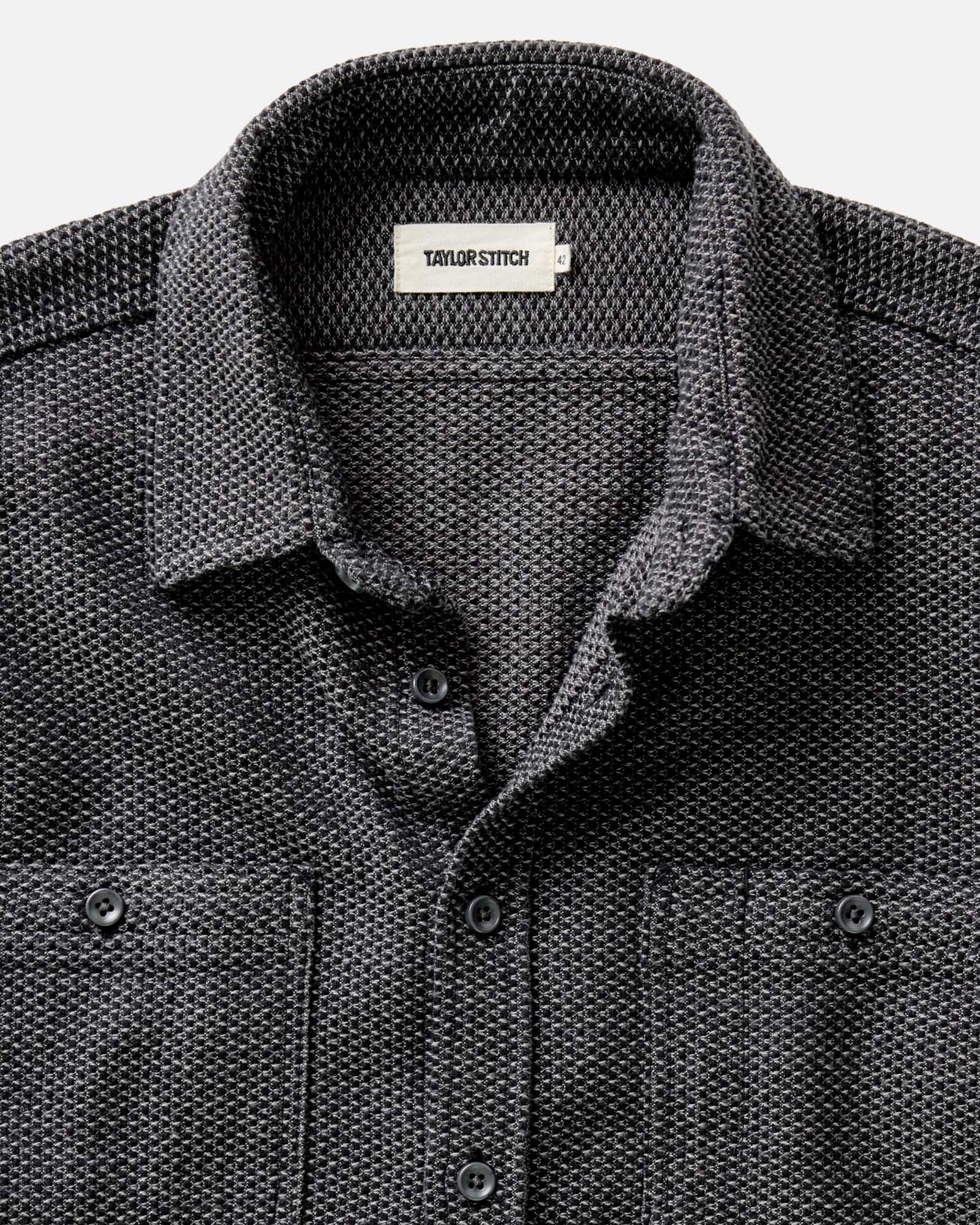 The Utility Shirt in Charcoal Sashiko | Modern Menswear by yycbvcnbmmnbm