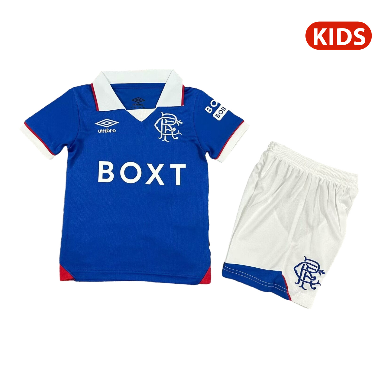 AJ-AlphaJersey-Glasgow Rangers 25-26 Home Kids Kit