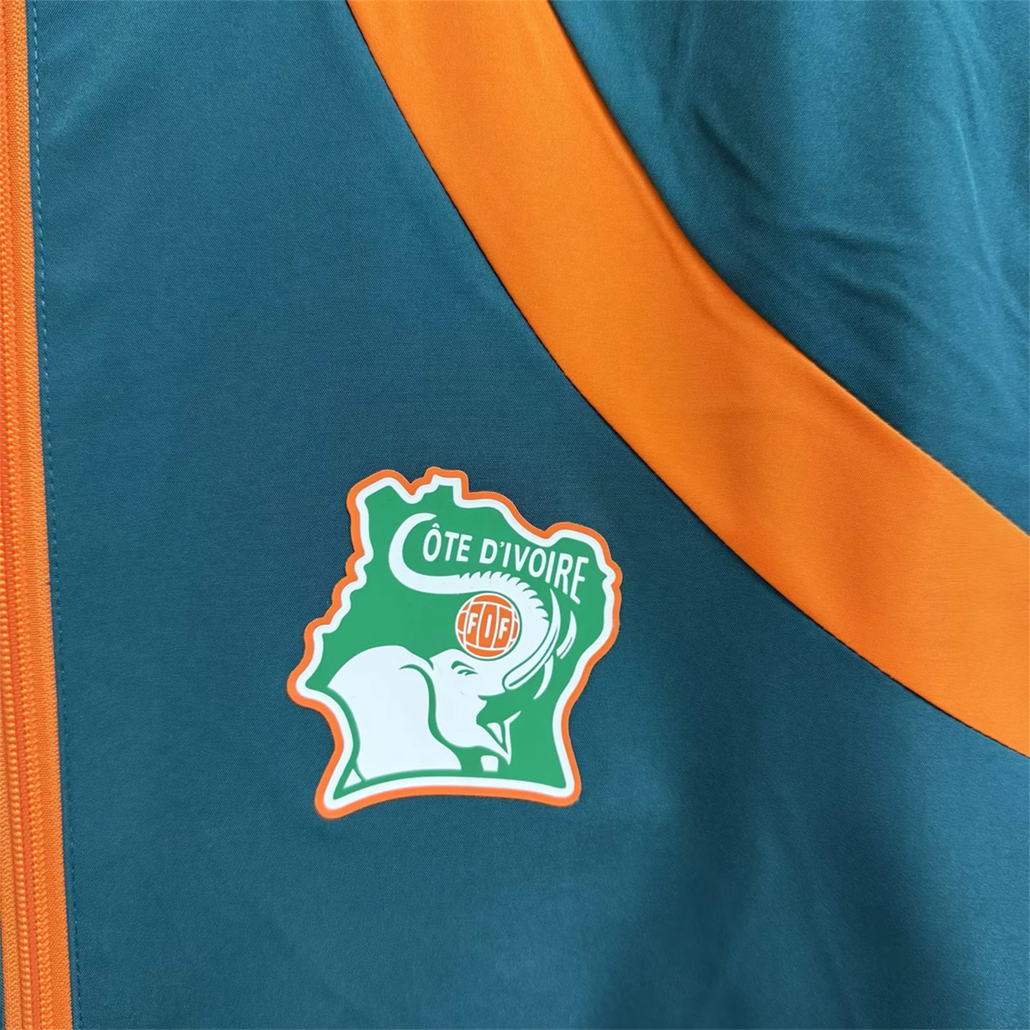AlphaJersey-Ivory Coast 2026 Pre-Match Double Sided Reversible Windbreaker - Orange
