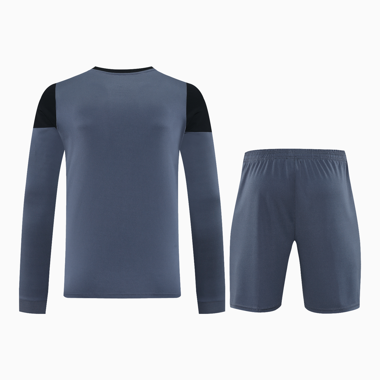 AlphaJersey-Real Madrid 25-26 Long-Sleeve Training Set - Deep Gray Top & Gray Shorts