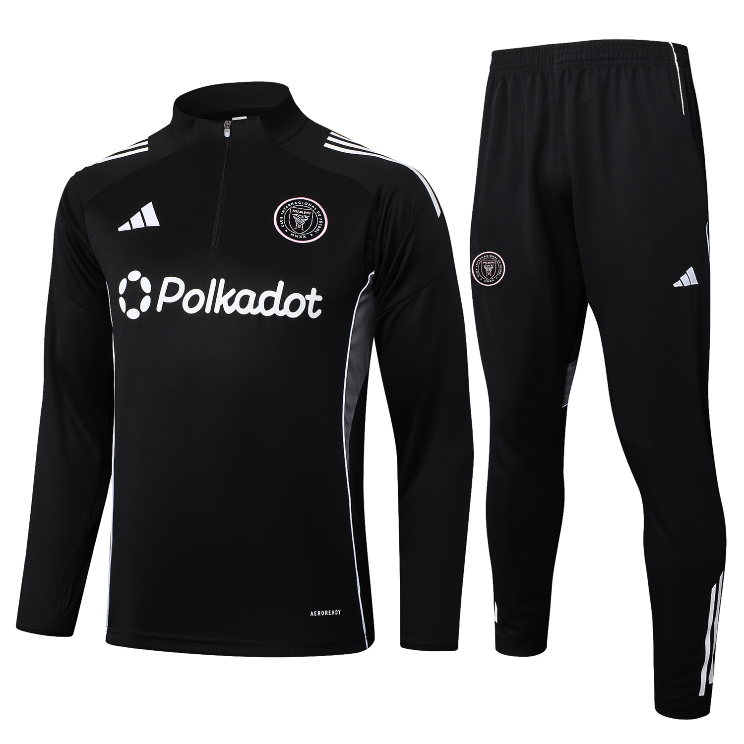 AlphaJersey-INT M.A.M 25-26 Long Sleeves Training Set - Black Top & Black Pants