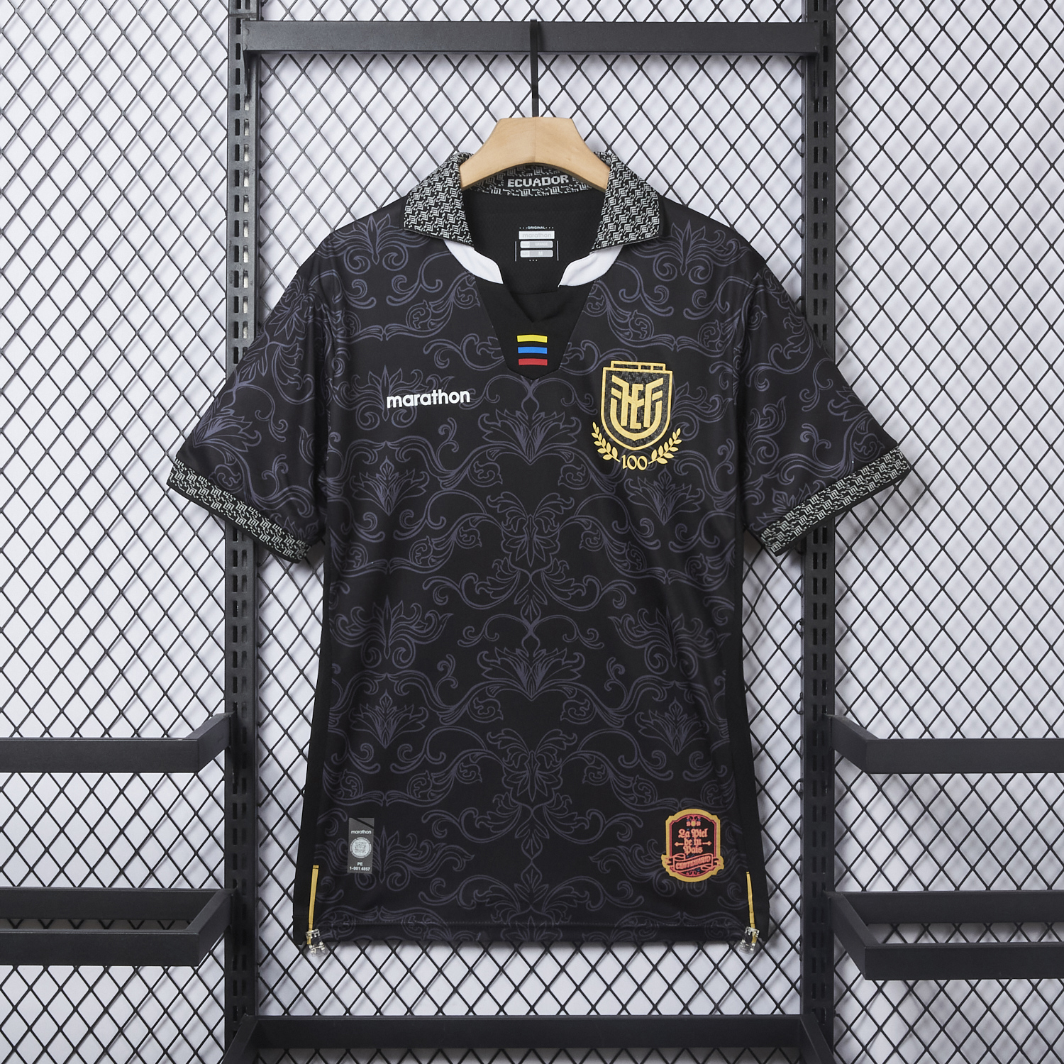 AlphaJersey-Ecuador 2026 Flowers Black Special Jersey - Fans Version