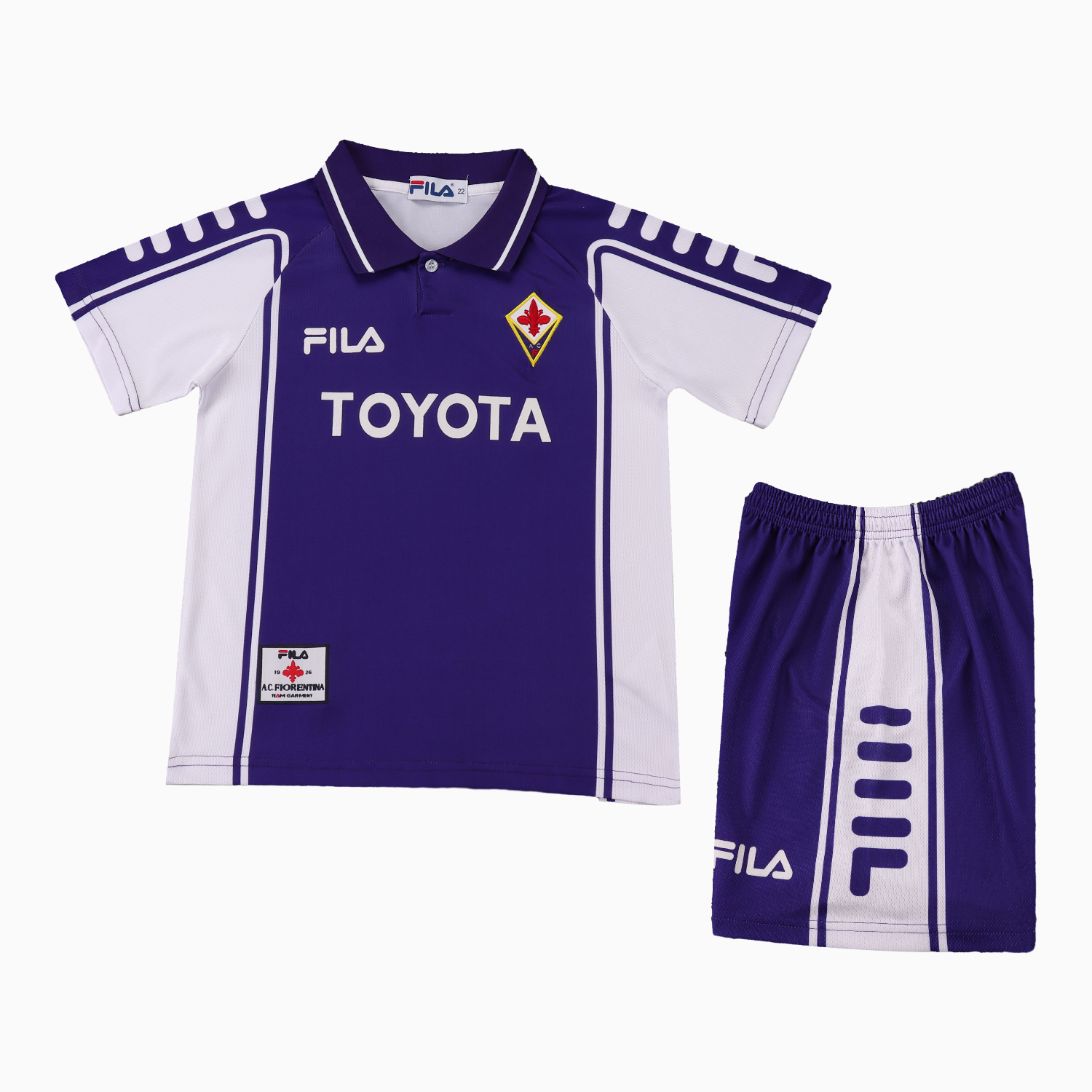 AlphaJersey-Retro Fiorentina 1999-00 Home Kids Kit