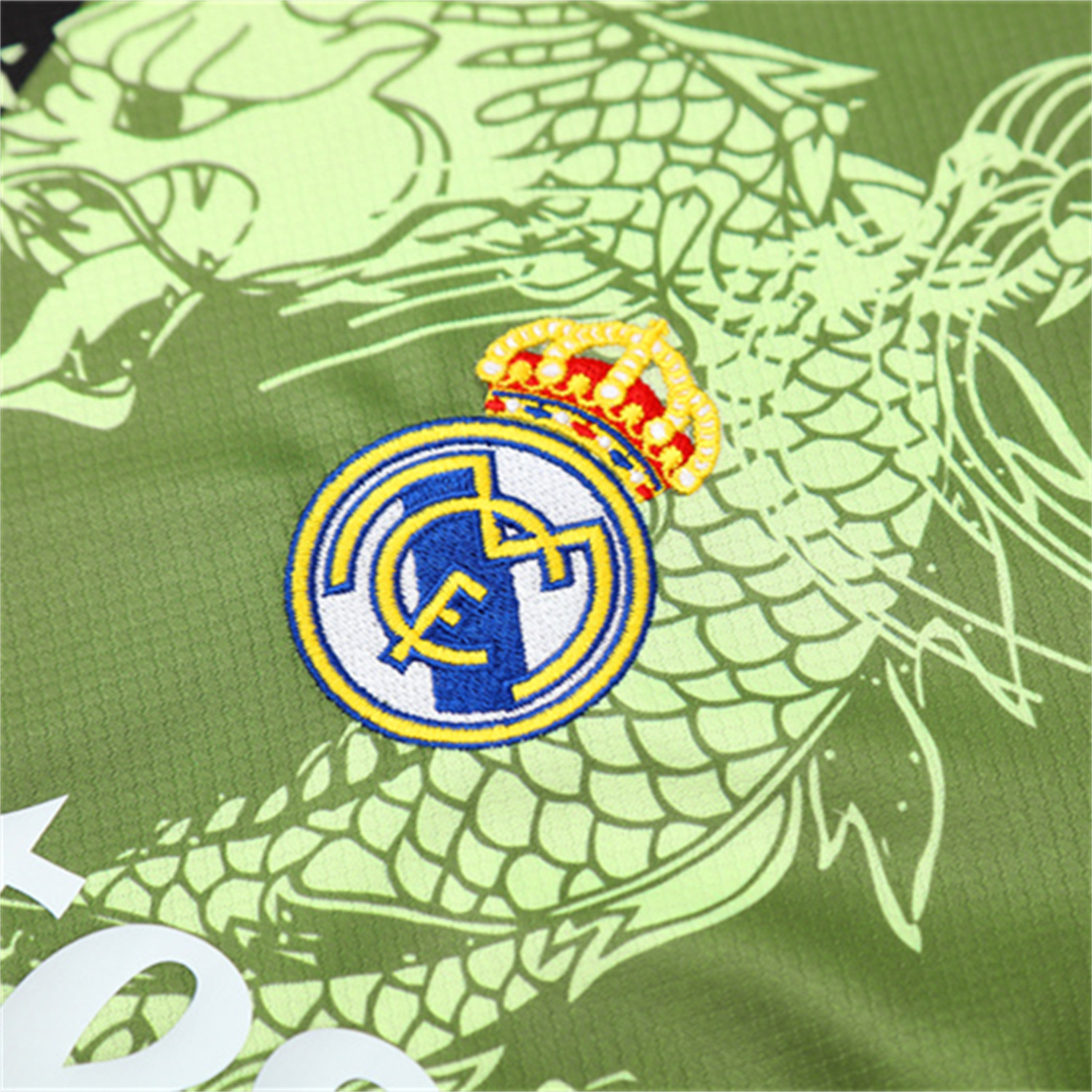AlphaJersey-Real Madrid 25-26 Kid Short-Sleeve Training Set - Green Black Top & Black Shorts