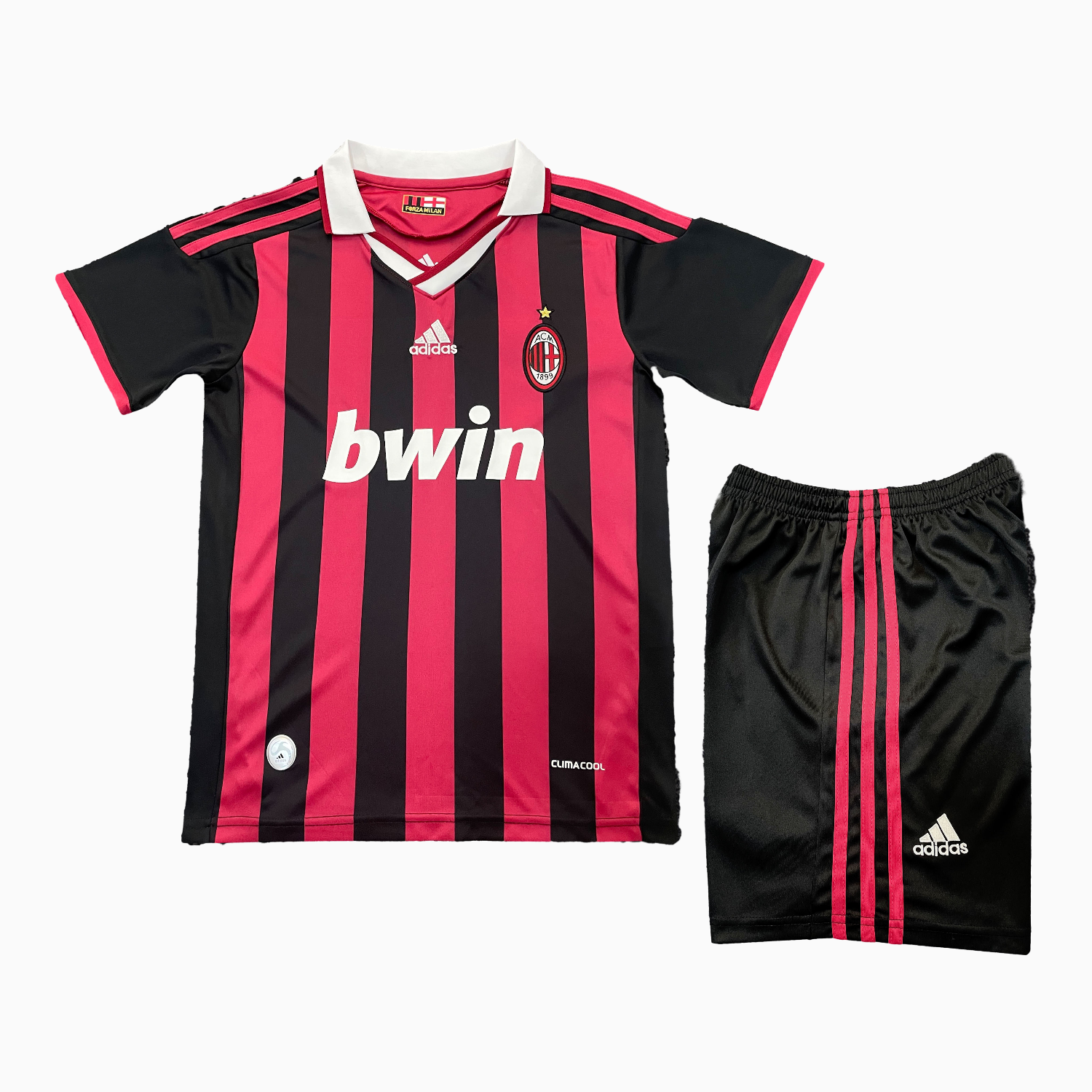 AlphaJersey-Retro AC Milan 2009-10 Home Red Kids Kit