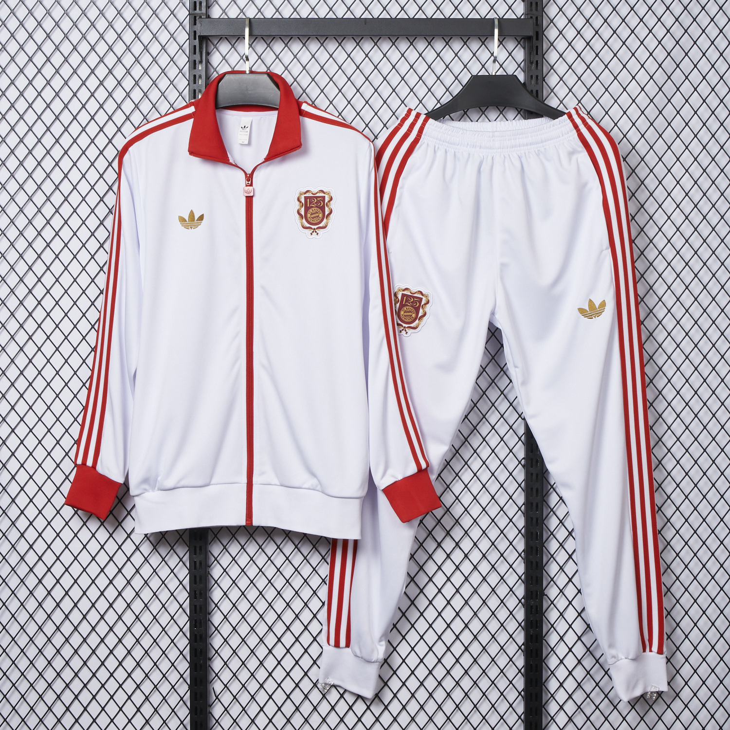 AlphaJersey-Bayern Munich 2025 125th Anniversary Jacket Training Tracksuit - White