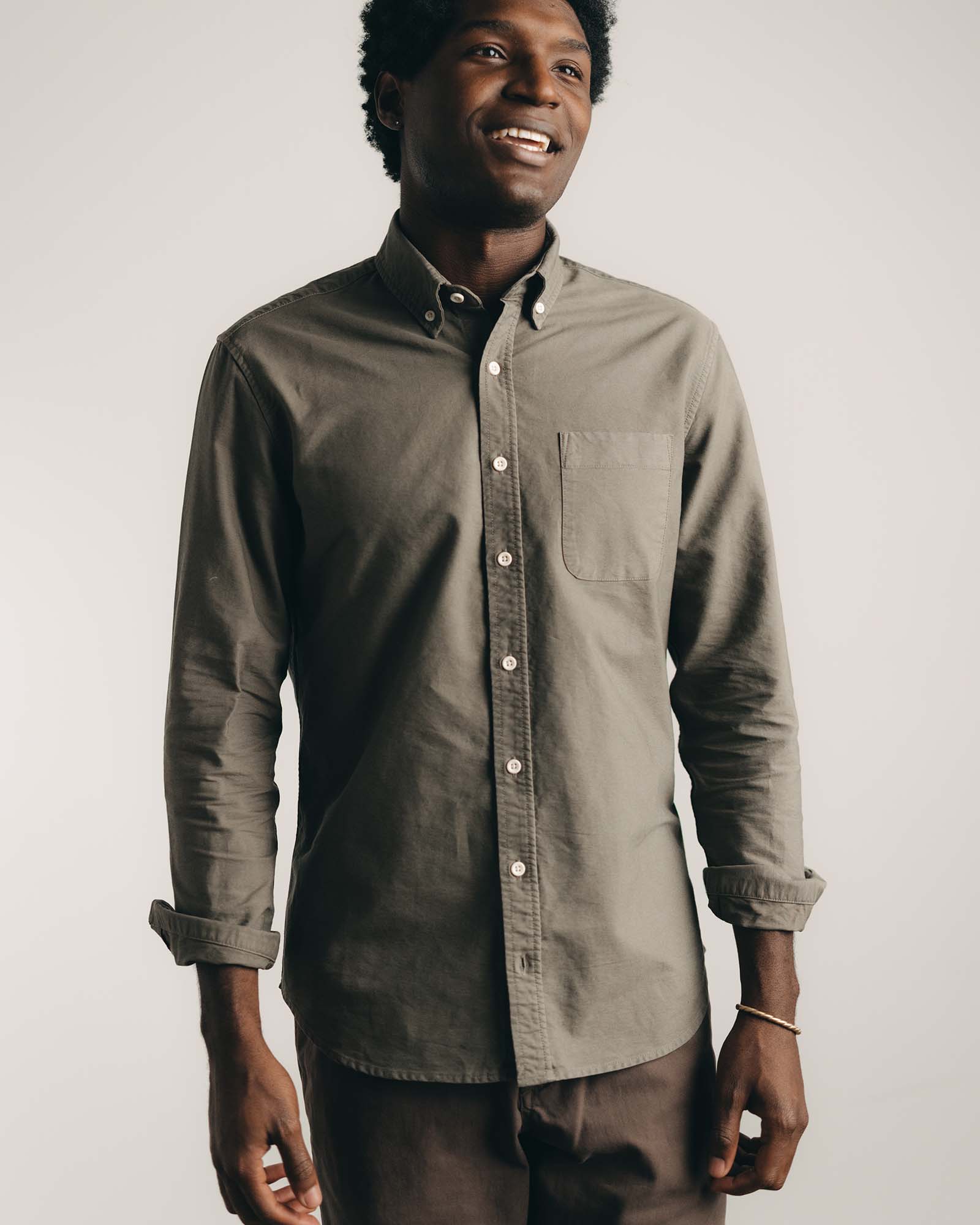The Jack in Smoked Olive Oxford | Modern Menswear by yycbvcnbmmnbm