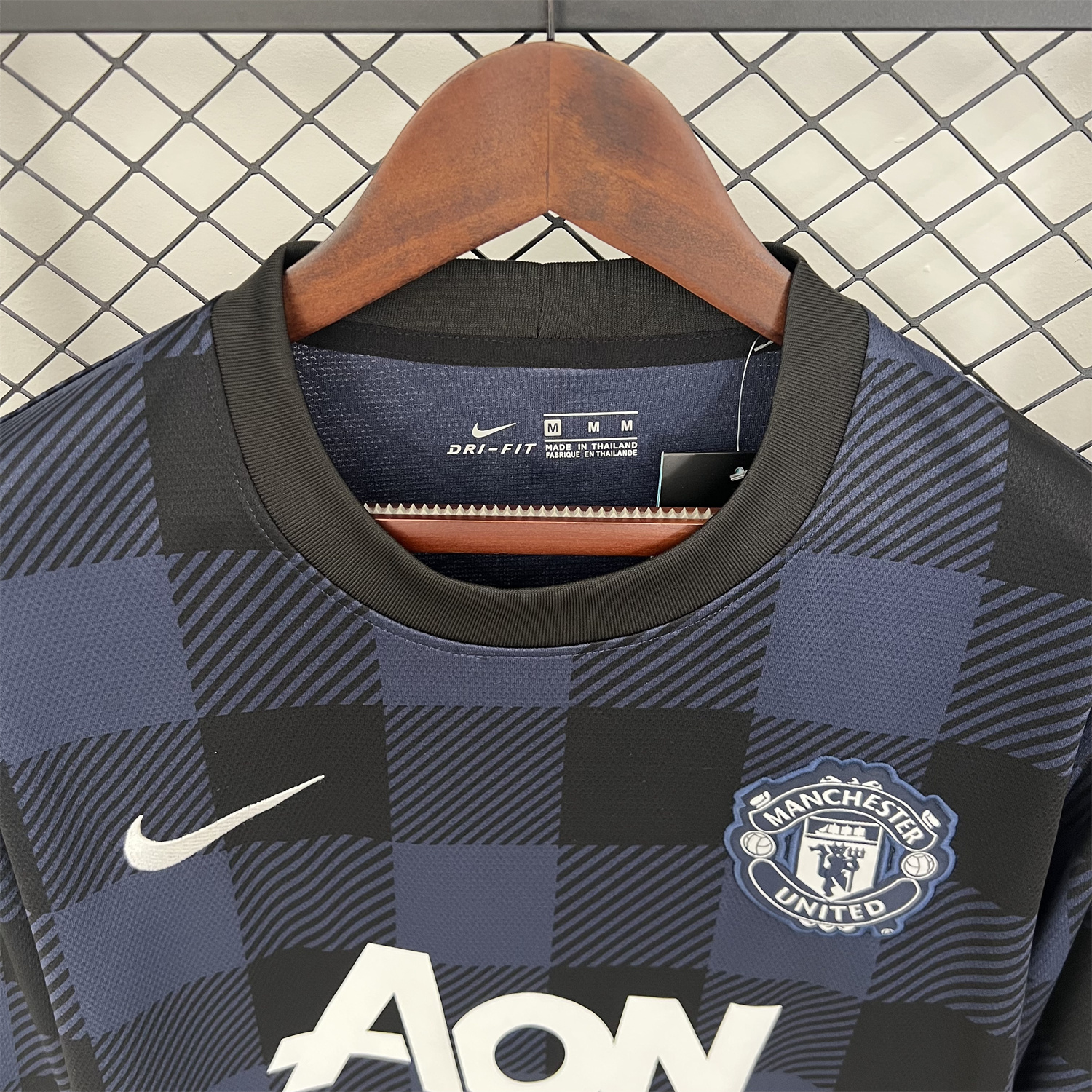 AlphaJersey-Retro Manchester United 13-14 Away Long Sleeves Jersey