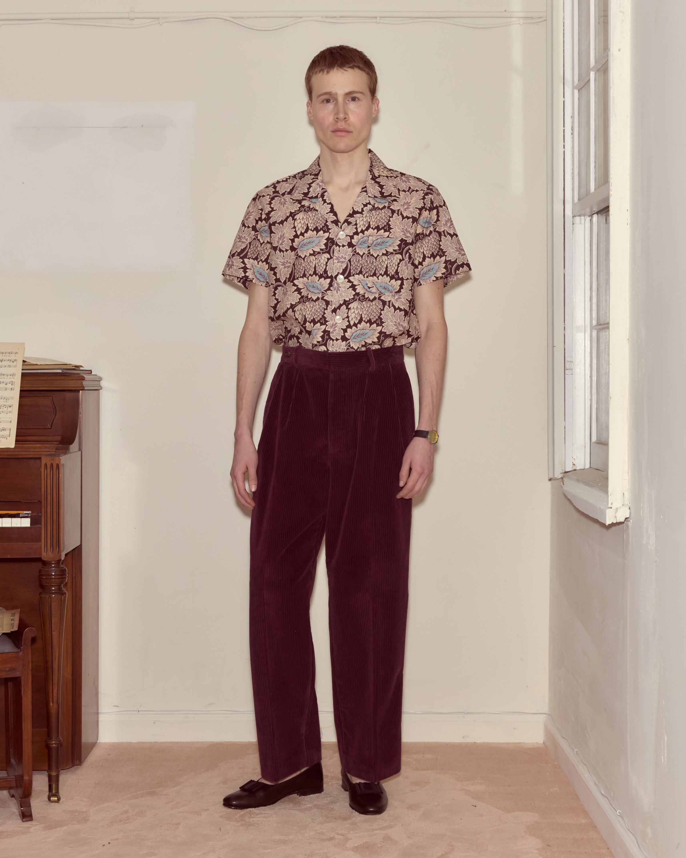Corduroy McNab Trousers - Dark Purple | Modern Menswear by yycbvcnbmmnbm