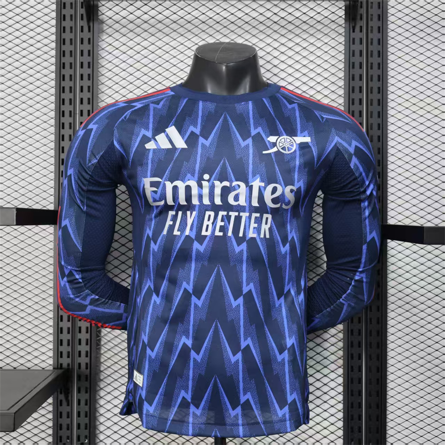 AlphaJersey-Arsenal 25-26 Away Long Blue Jersey - Player Version