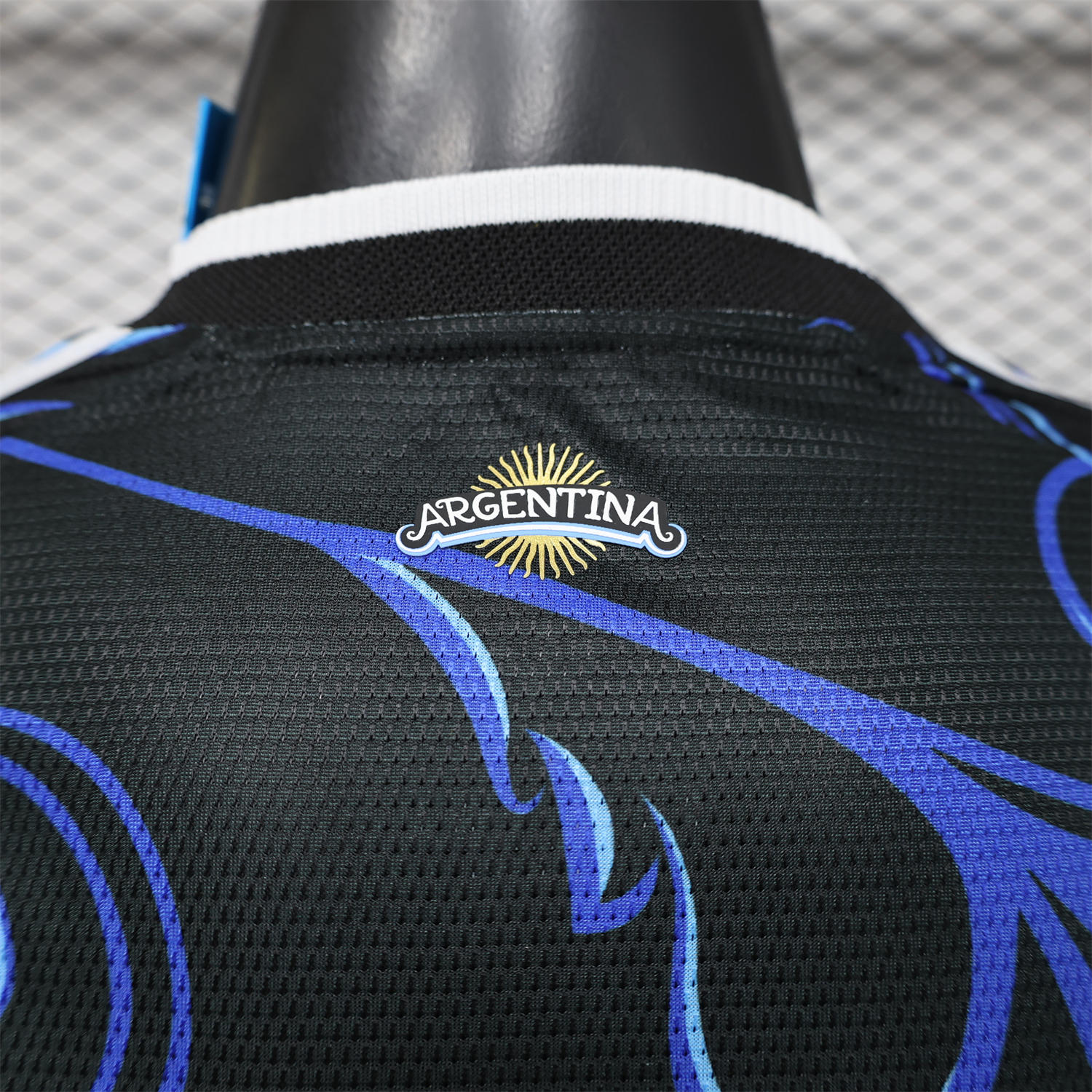 AlphaJersey-Argentina 2026 Away Deep Blue Long Sleeves Jersey - Player Version