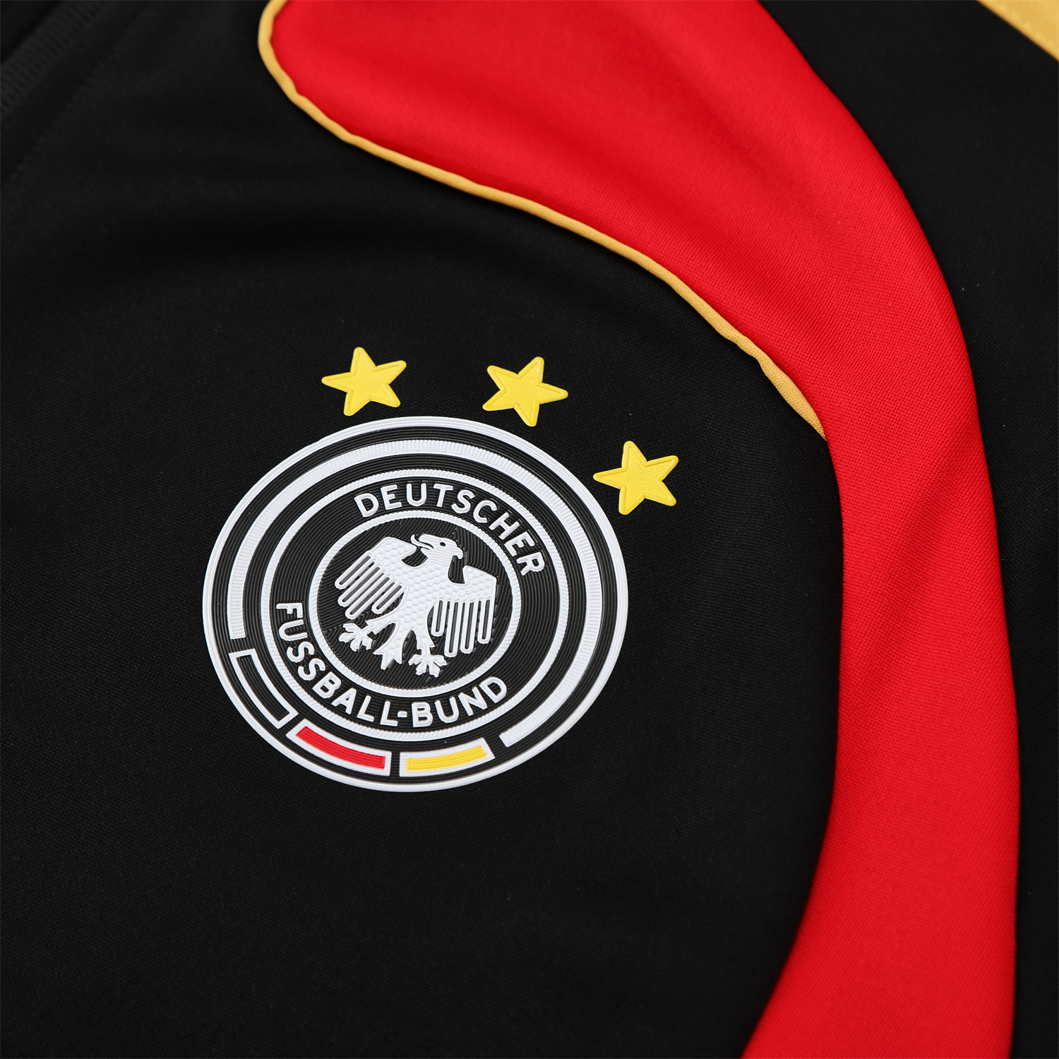 AlphaJersey-Germany 25-26 Jacket Training Tracksuit - Black Jackets & Black Pants