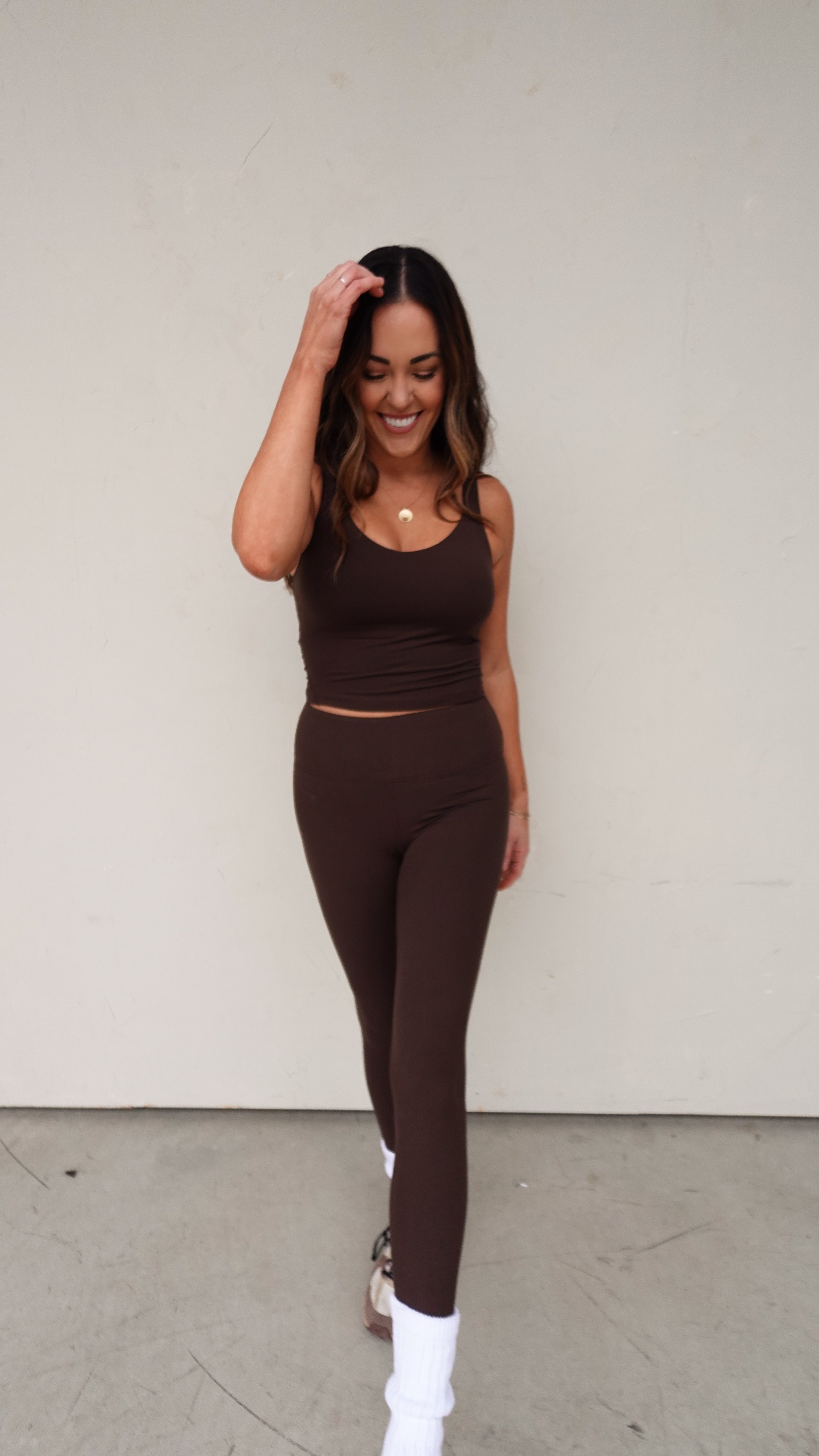 Buttersoft Scoop Neck Tank - Espresso | Elegant Women's Fashion by coolavocek
