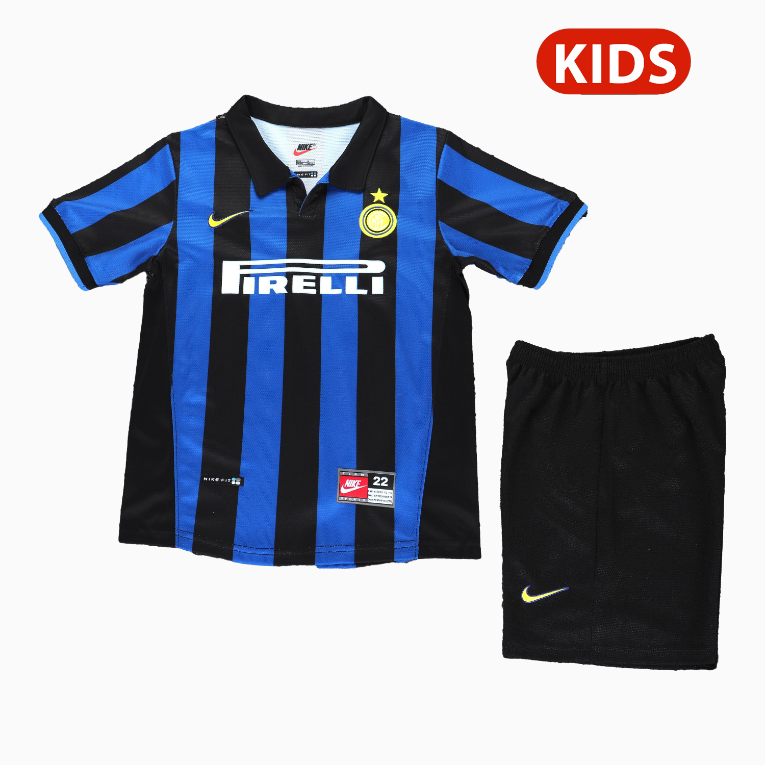 AlphaJersey-Retro Inter Milan 1998-99 Home Kids Kit