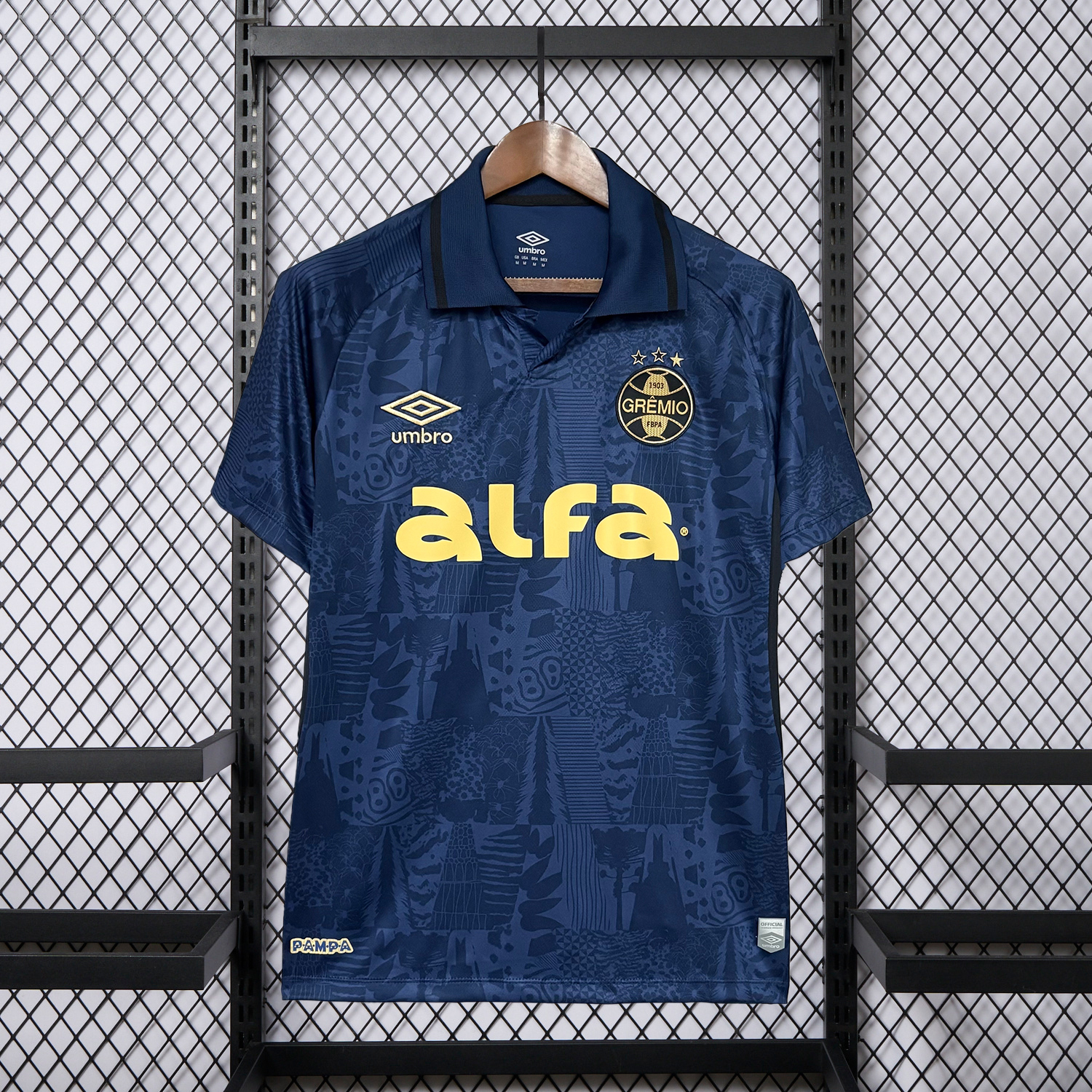 AlphaJersey-Gremio 25-26 Third Dark Blue Jersey - Fans Version